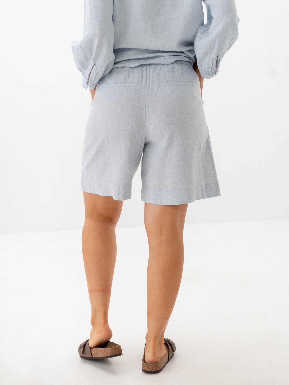 MSCH Copenhagen Pennie Ginia High Waist Shorts Skyway Melange