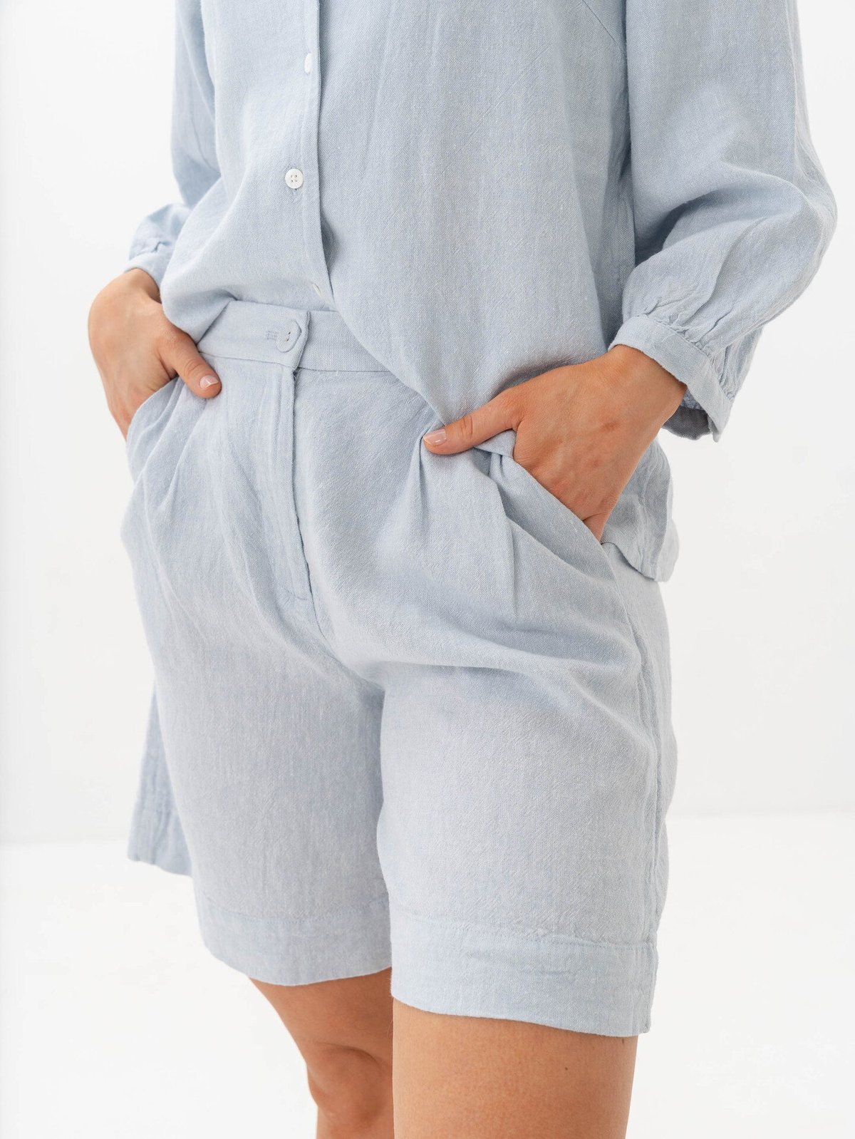 MSCH Copenhagen Pennie Ginia High Waist Shorts Skyway Melange