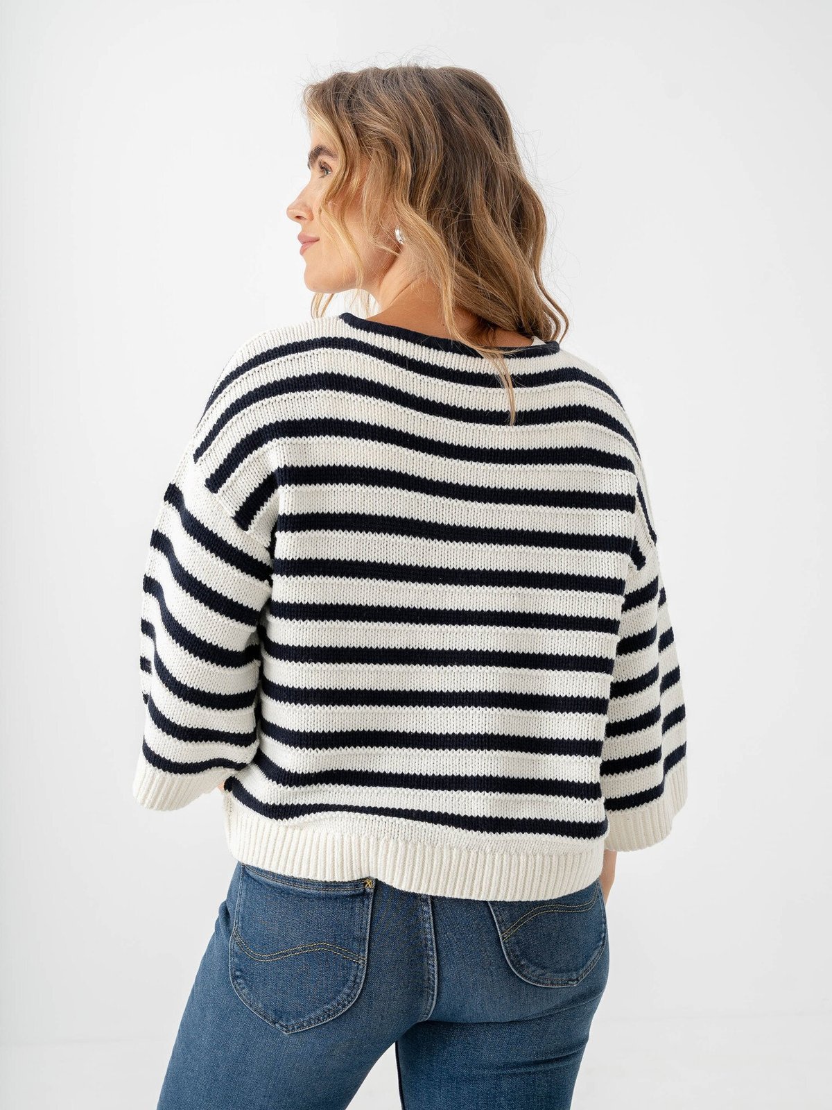 MSCH Copenhagen Leika Jillena 3/4 Pullover Egret / Sky Captain