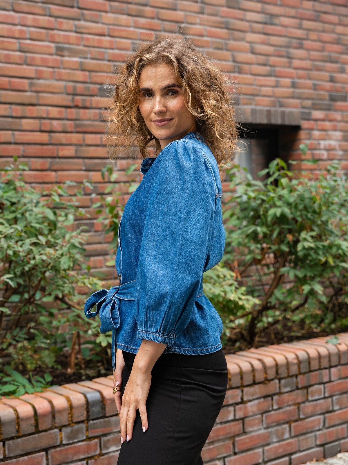 MSCH Copenhagen Rylan Elena 3/4 Shirt Mid Blue Wash