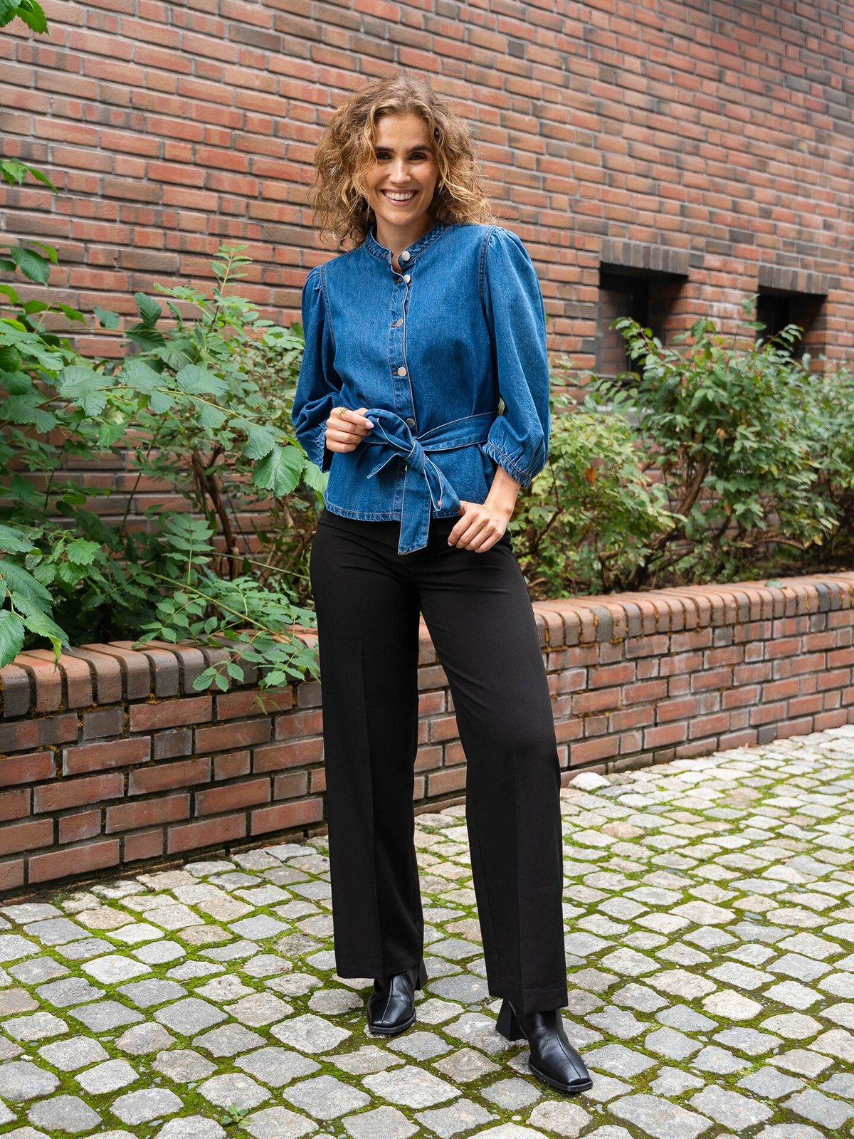 MSCH Copenhagen Rylan Elena 3/4 Shirt Mid Blue Wash