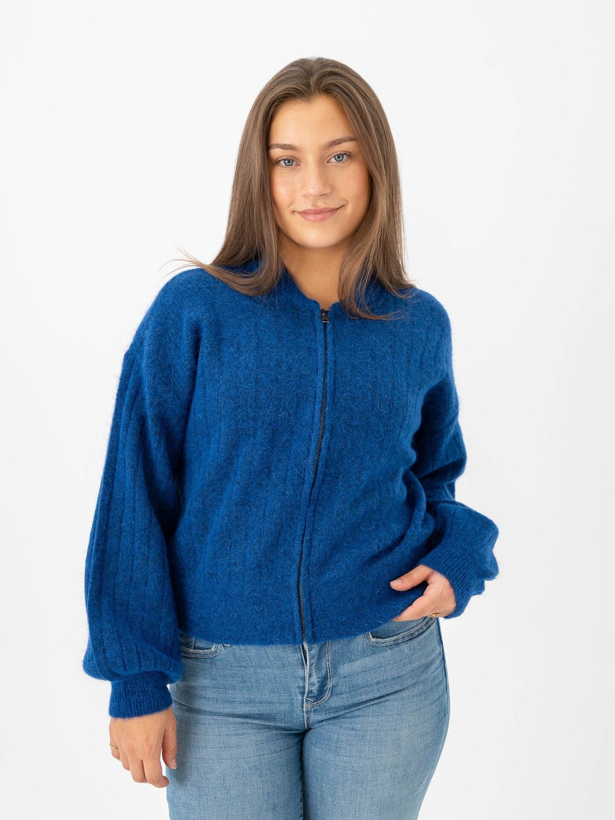 MSCH Copenhagen Jin Nenaya Zip Cardigan Sodalite Blue