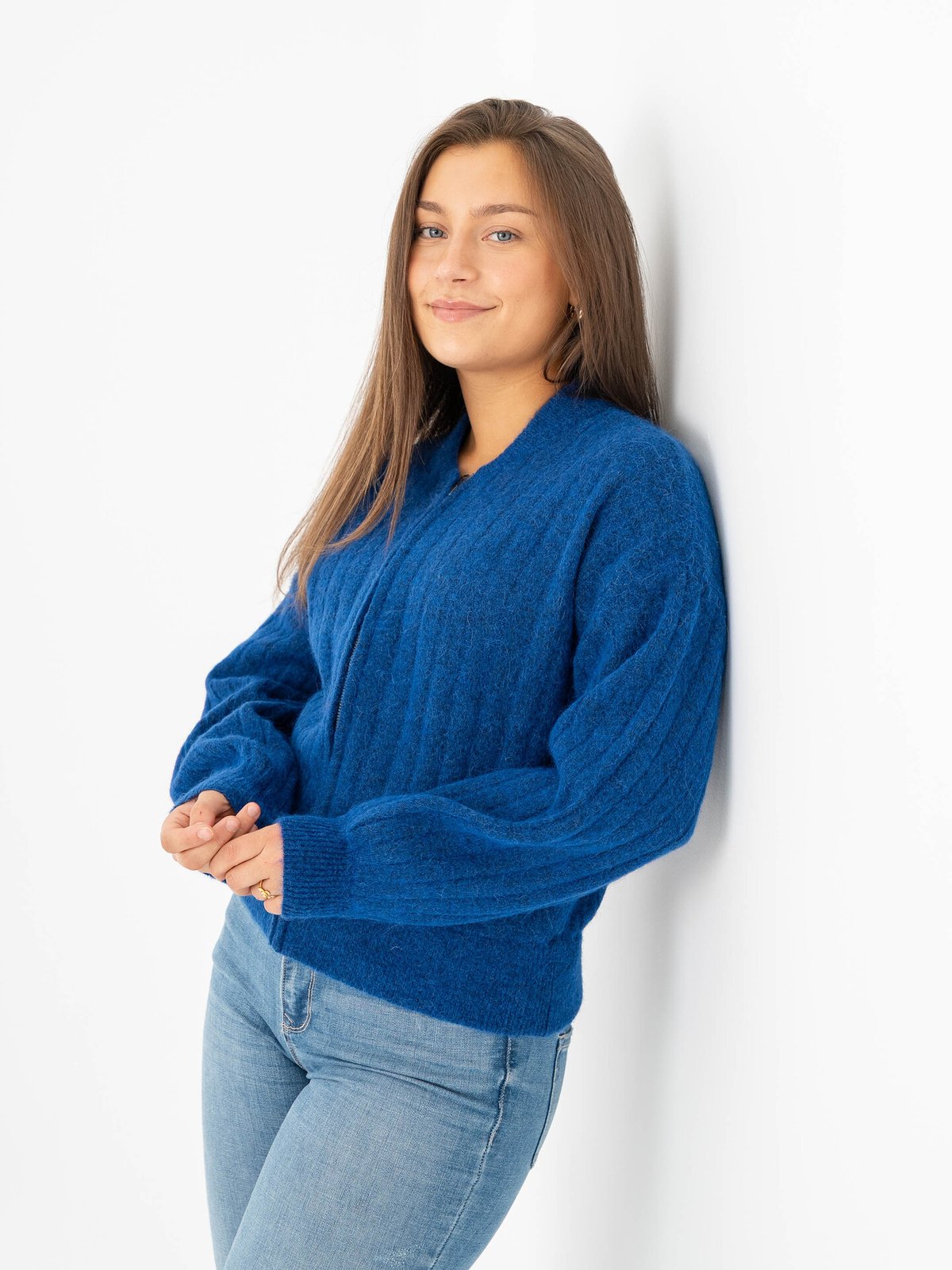 MSCH Copenhagen Jin Nenaya Zip Cardigan Sodalite Blue