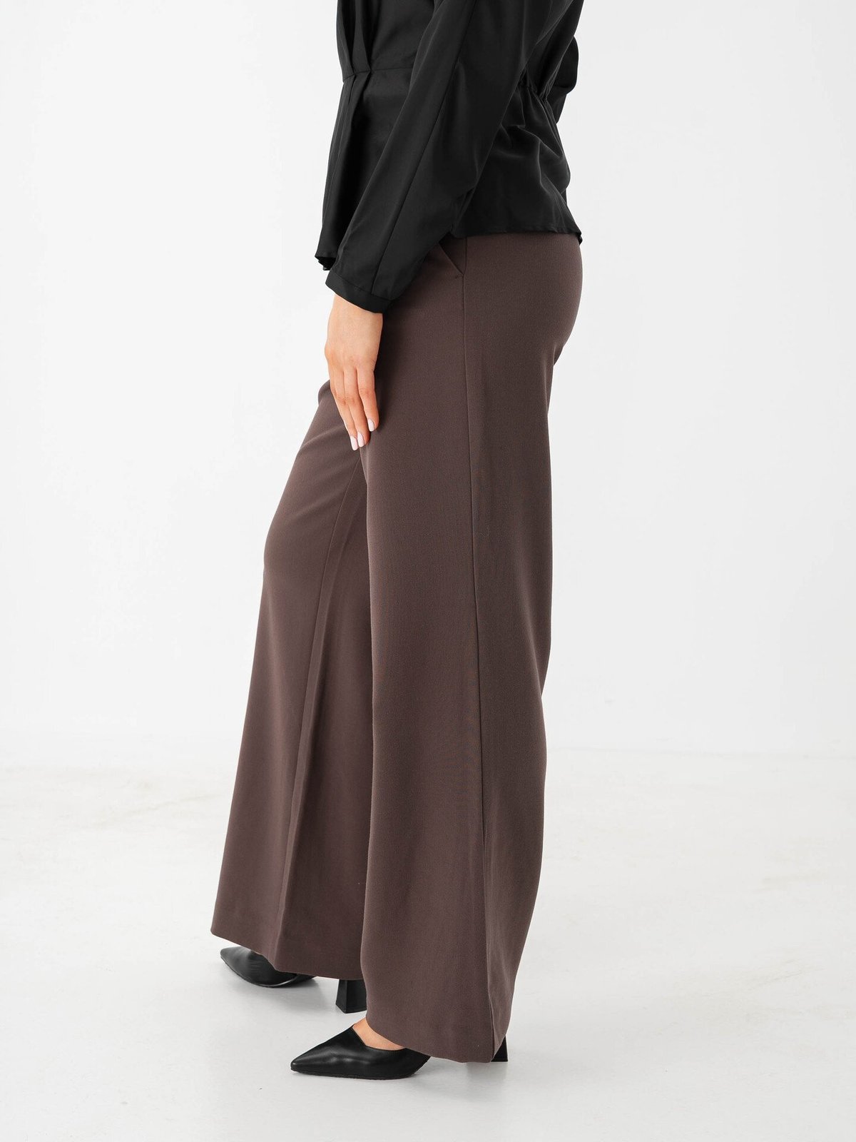 MSCH Copenhagen Macy Michelle High Waist Wide Pants Regular Hot Fudge