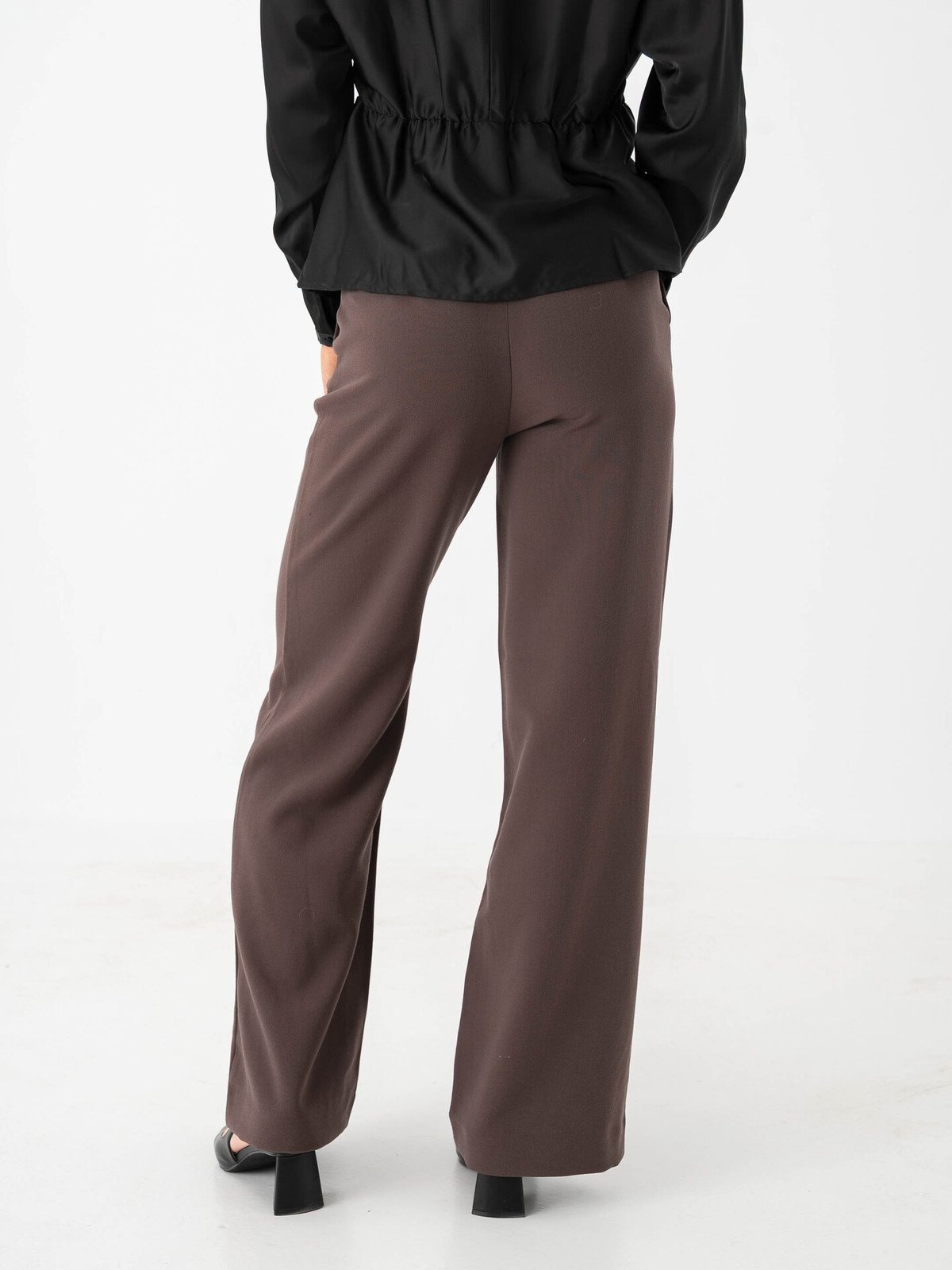 MSCH Copenhagen Macy Michelle High Waist Wide Pants Regular Hot Fudge