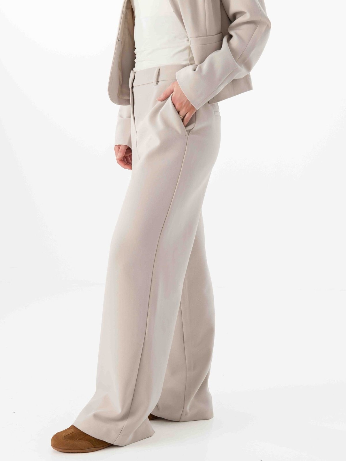 MSCH Copenhagen Macy Michelle High Waist Wide Pants Regular Peyote