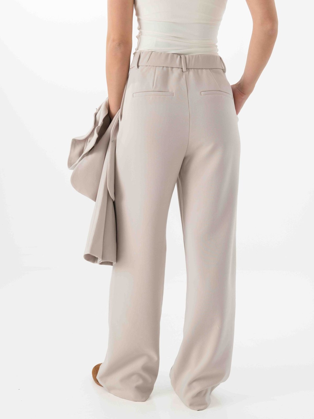 MSCH Copenhagen Macy Michelle High Waist Wide Pants Regular Peyote