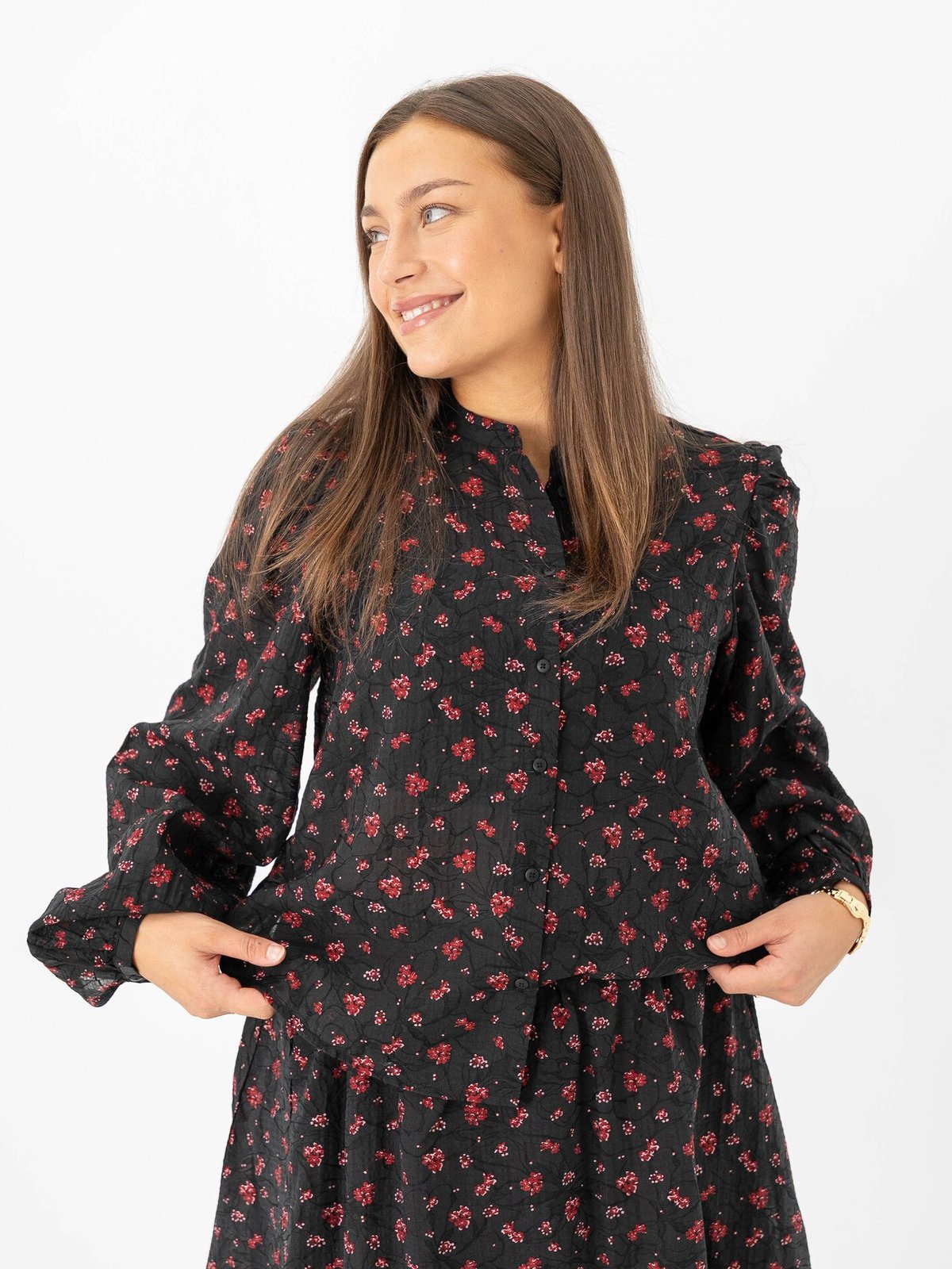 MSCH Copenhagen Nancy Shirt Syrah Flower