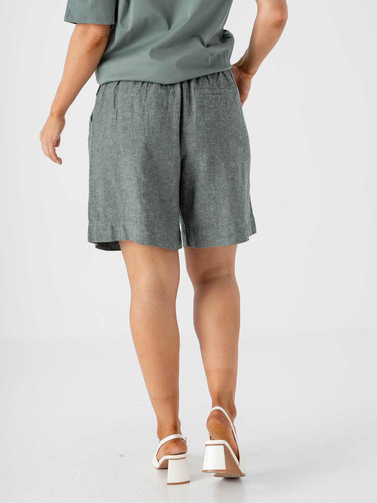 MSCH Copenhagen Viana Ginia High Waist Shorts Laurel W Melange