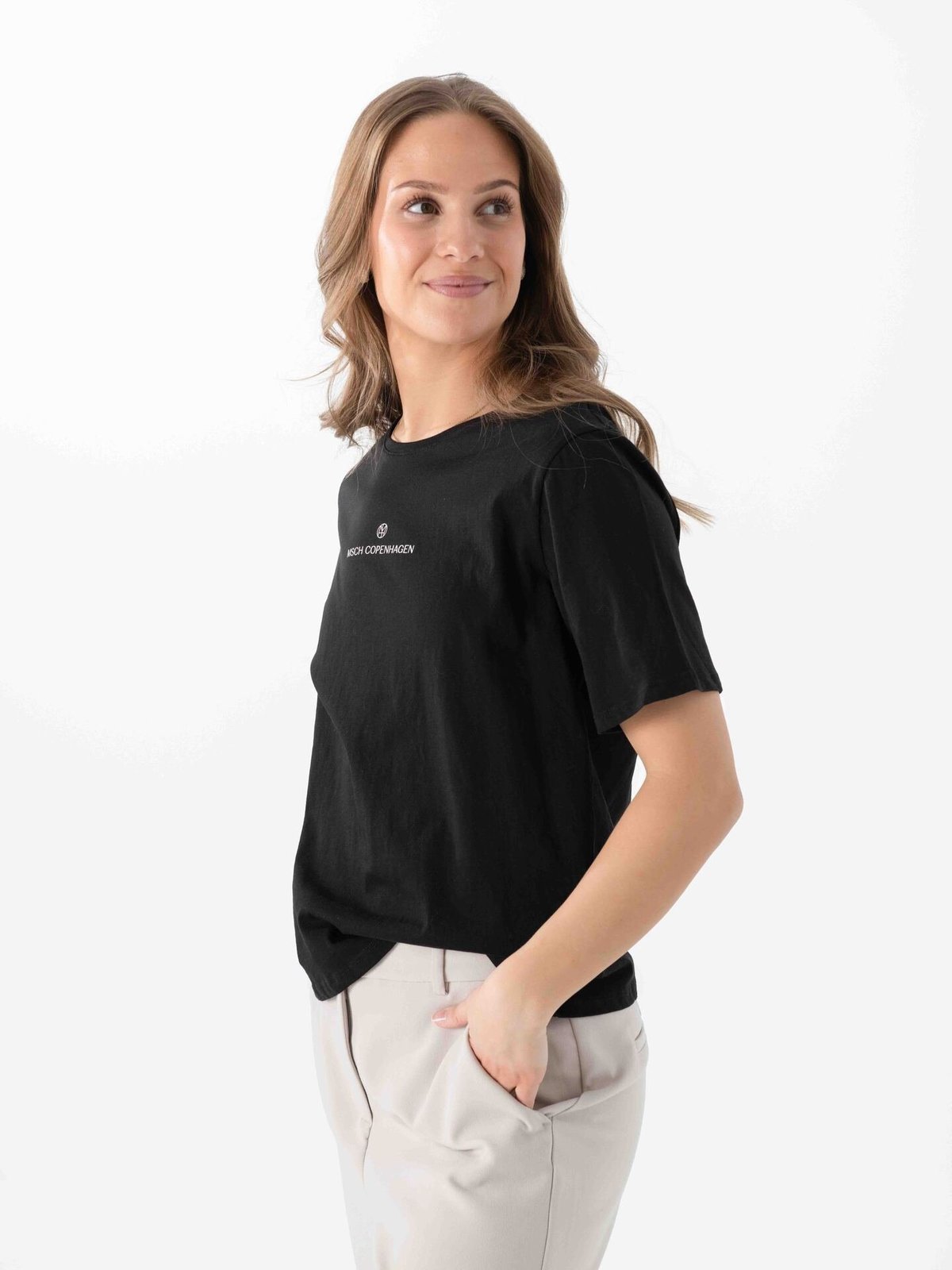 MSCH Copenhagen Theana Organic Icon Logo Tee Black / White