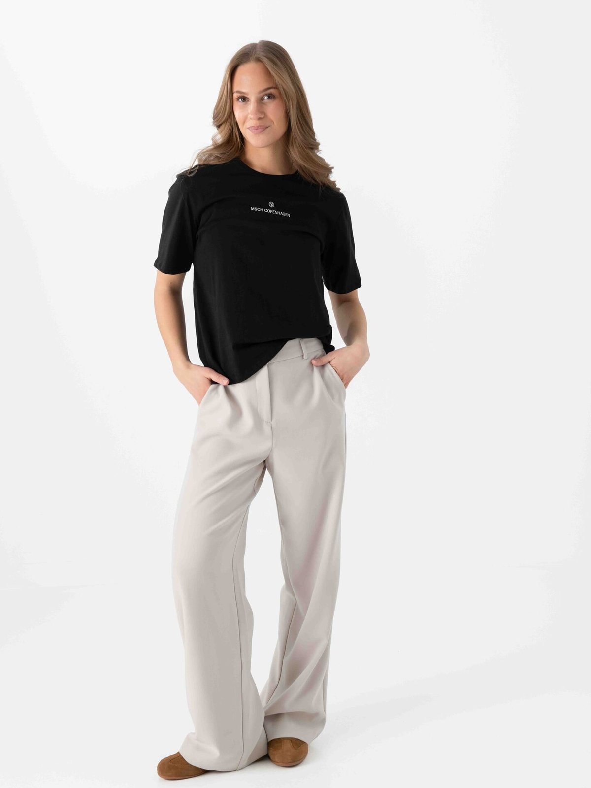 MSCH Copenhagen Theana Organic Icon Logo Tee Black / White