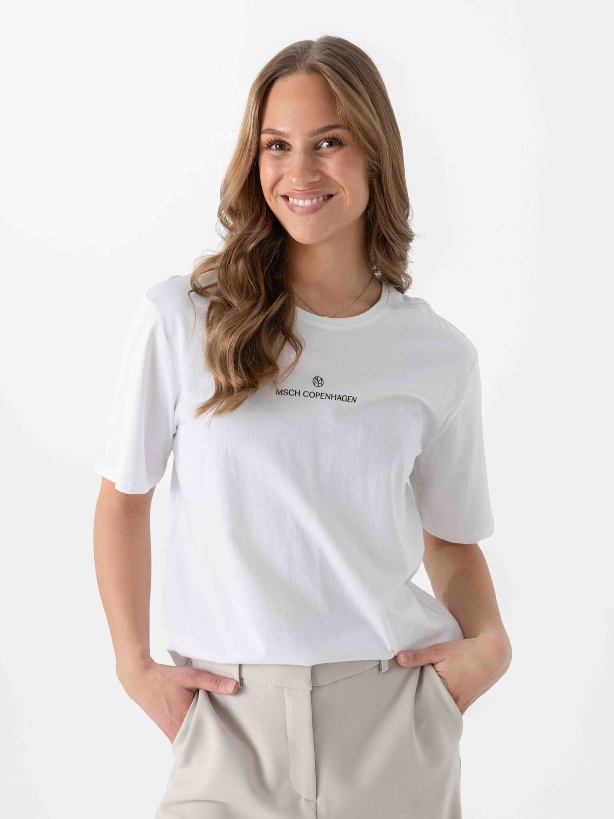 MSCH Copenhagen Theana Organic Icon Logo Tee Hvit