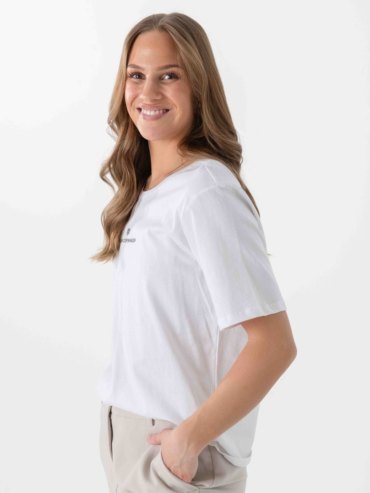 MSCH Copenhagen Theana Organic Icon Logo Tee Hvit