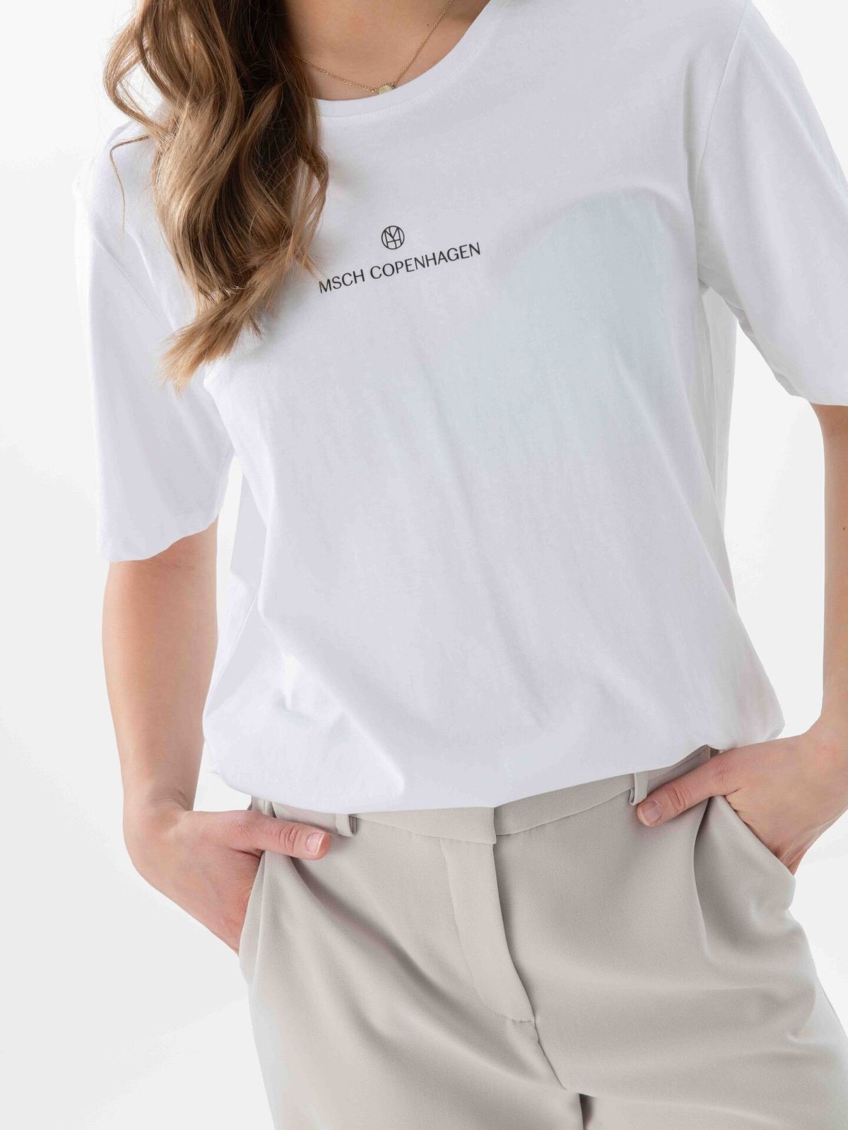 MSCH Copenhagen Theana Organic Icon Logo Tee Hvit