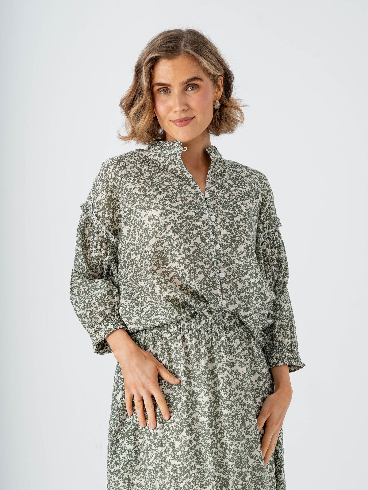 MSCH Copenhagen Seraphina Shirt Egret Flowert