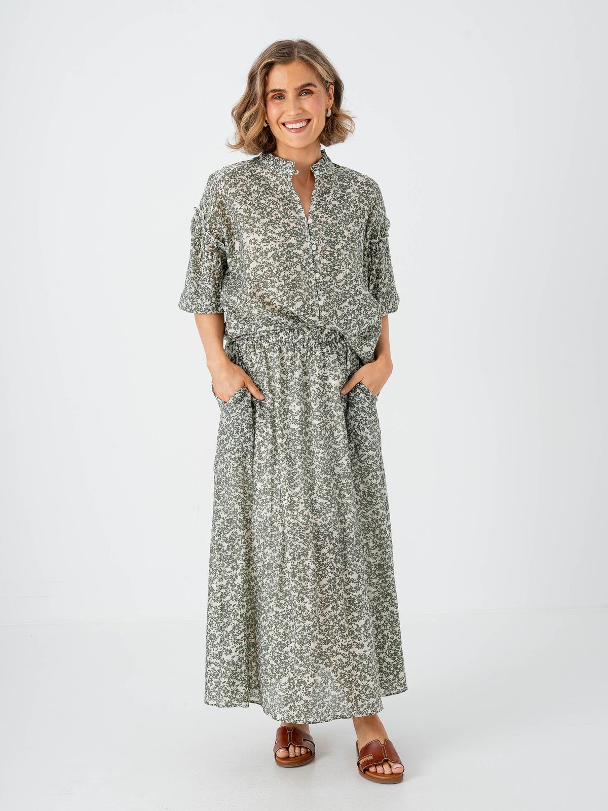 MSCH Copenhagen Seraphina Shirt Egret Flowert