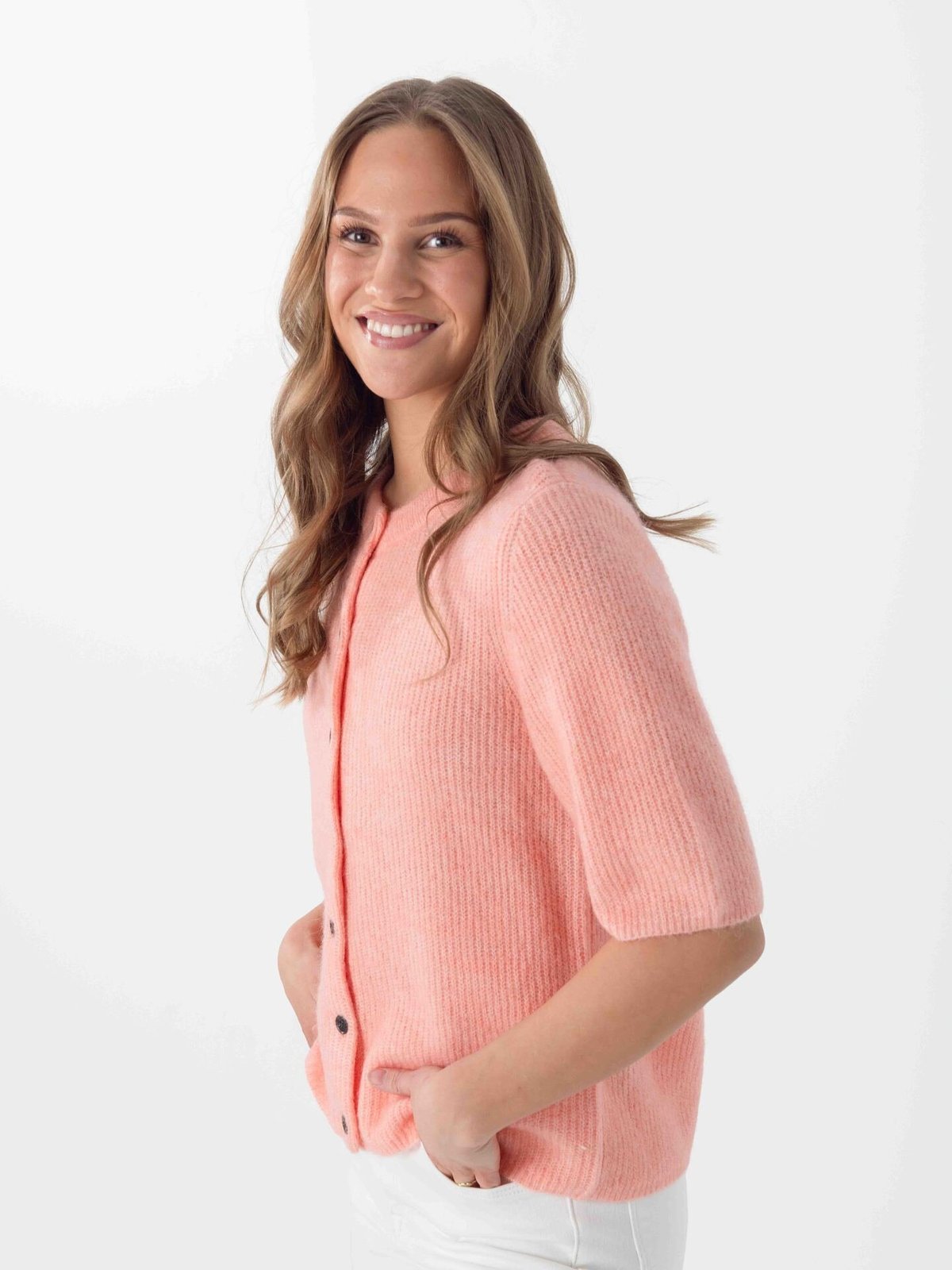 MSCH Copenhagen Jinie Hope 2/4 Cardigan Peach Melange