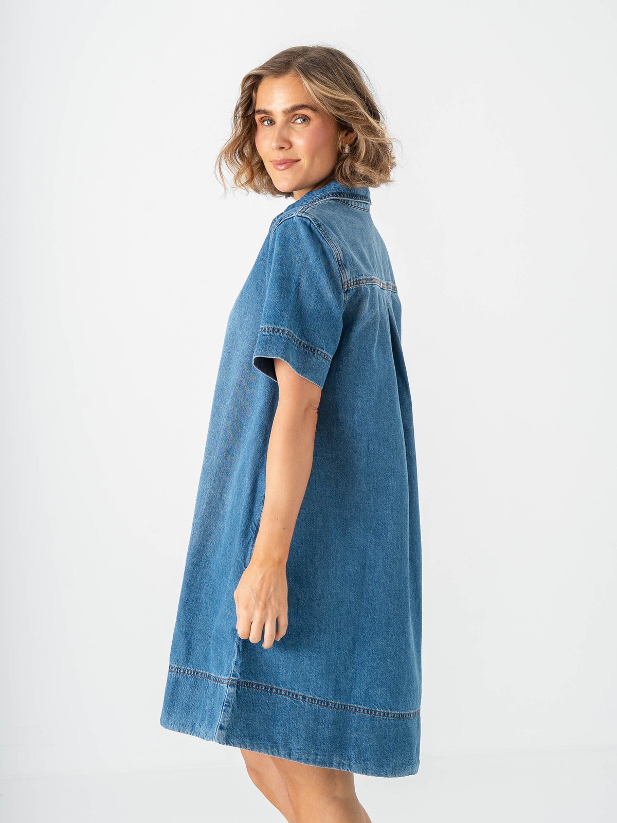 MSCH Copenhagen Turo Alena 2/4 Dress Mid Blue Wash