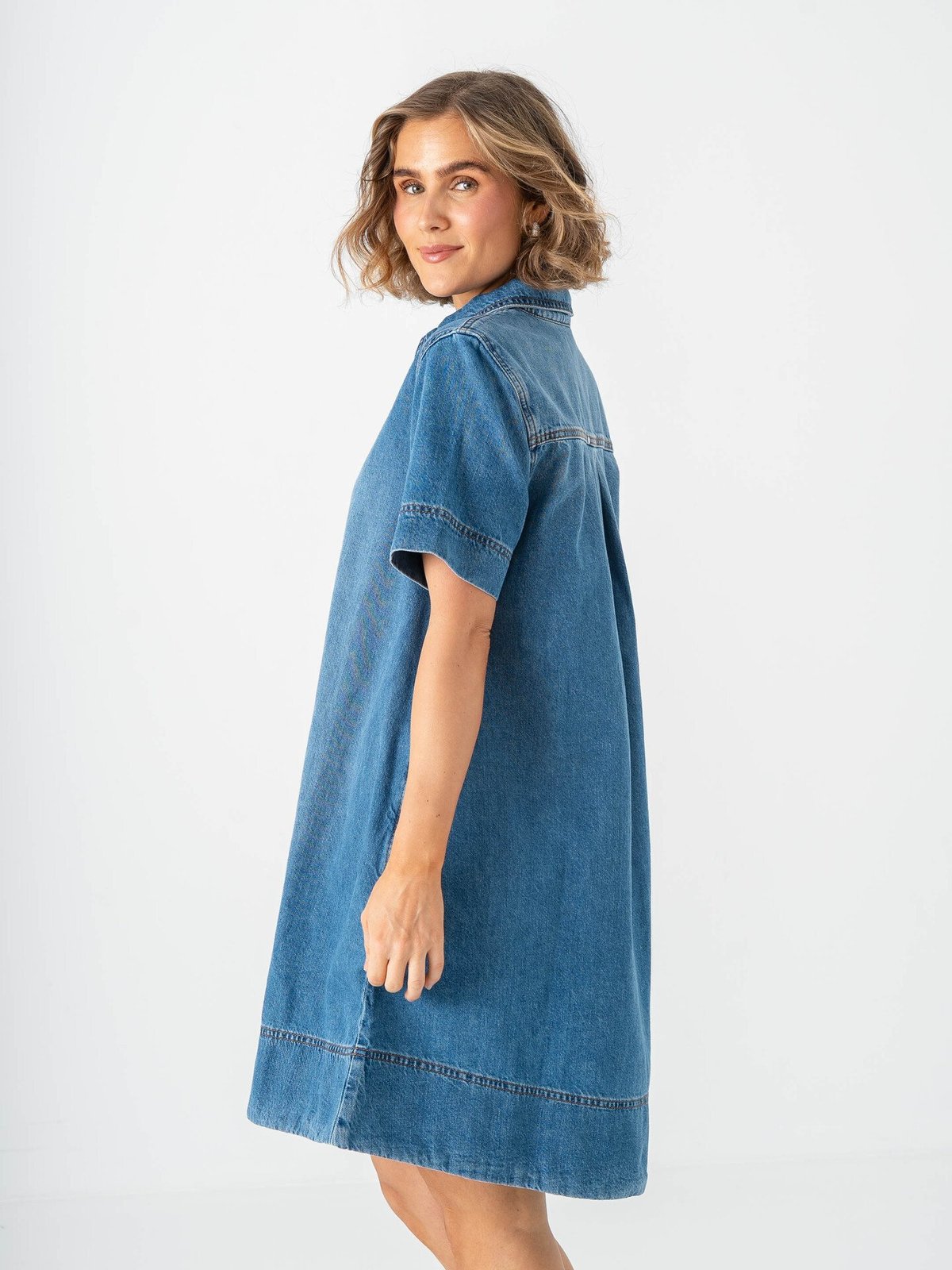 MSCH Copenhagen Turo Alena 2/4 Dress Mid Blue Wash