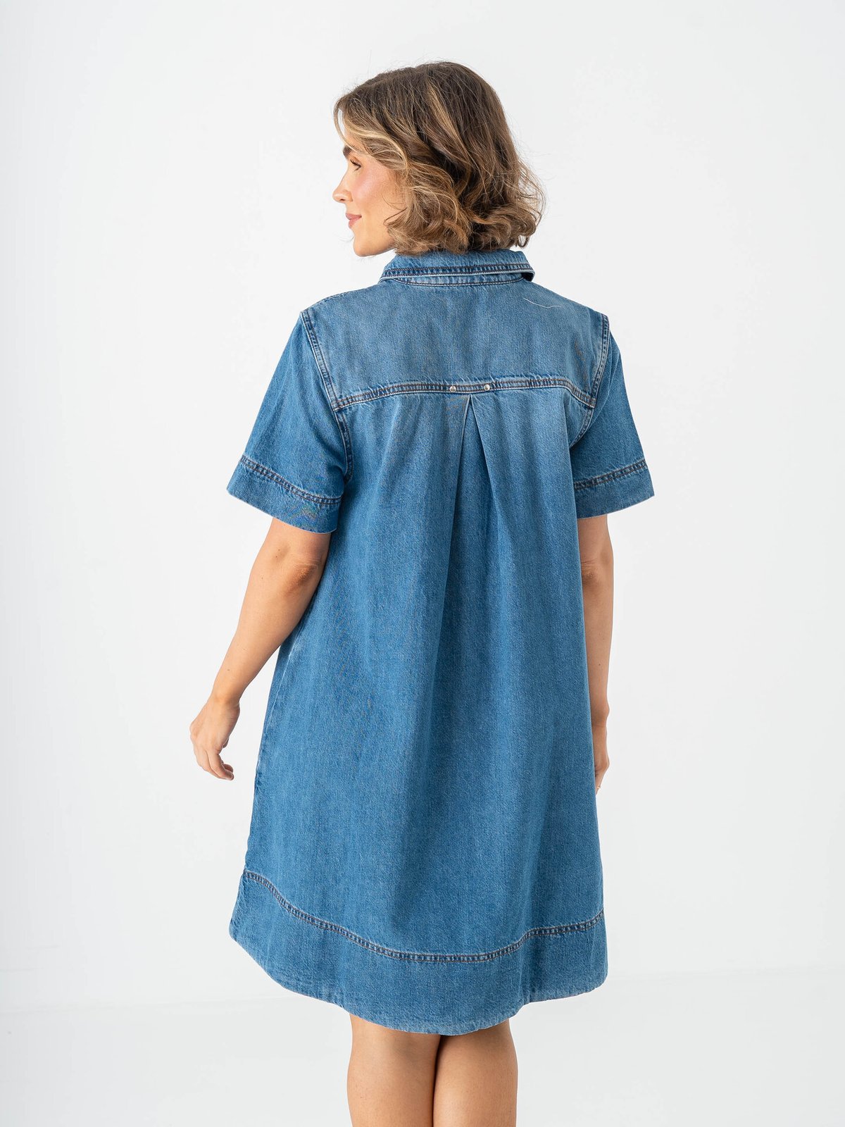 MSCH Copenhagen Turo Alena 2/4 Dress Mid Blue Wash