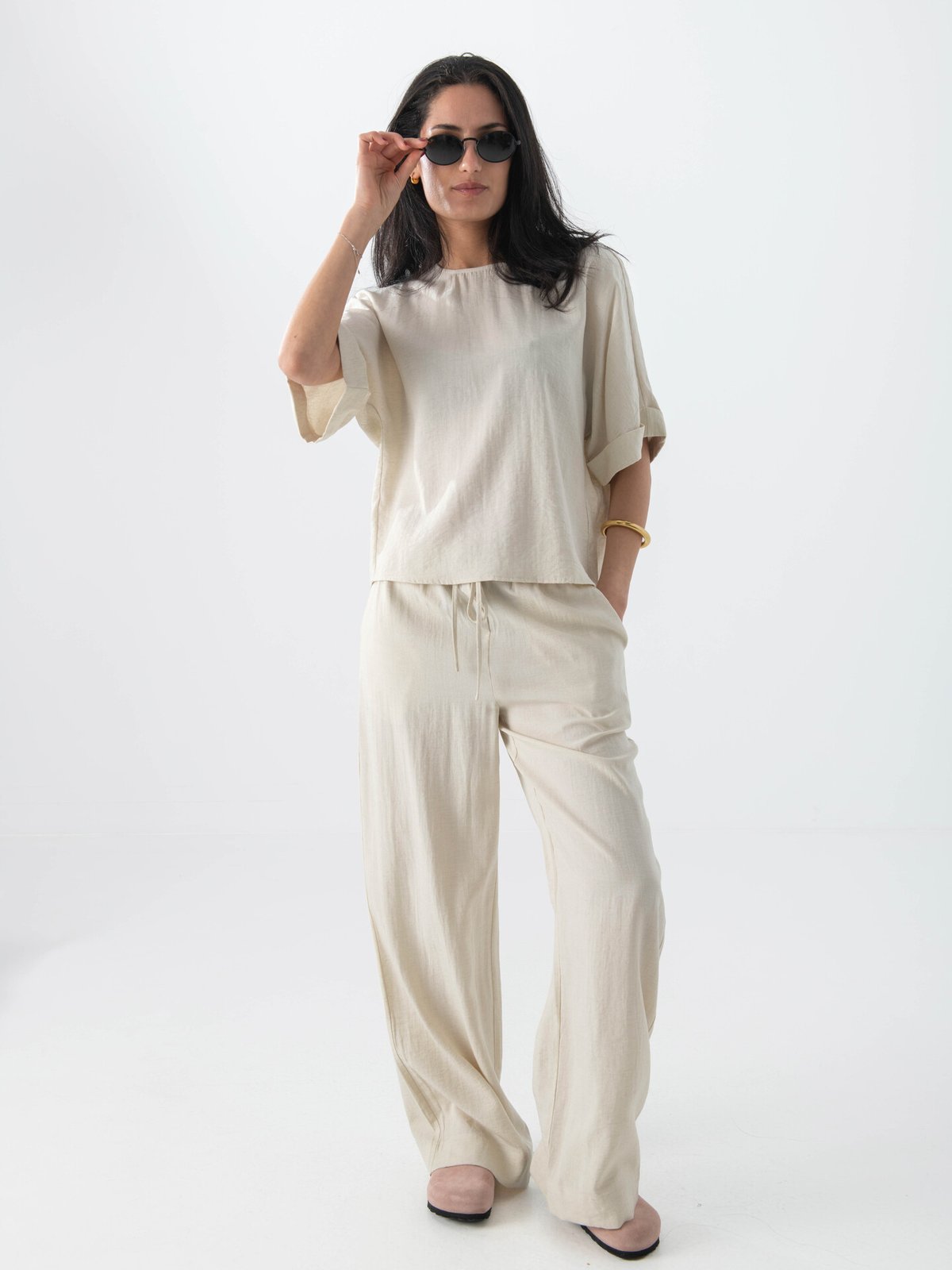 MSCH Copenhagen Daria Pants Sand Melange