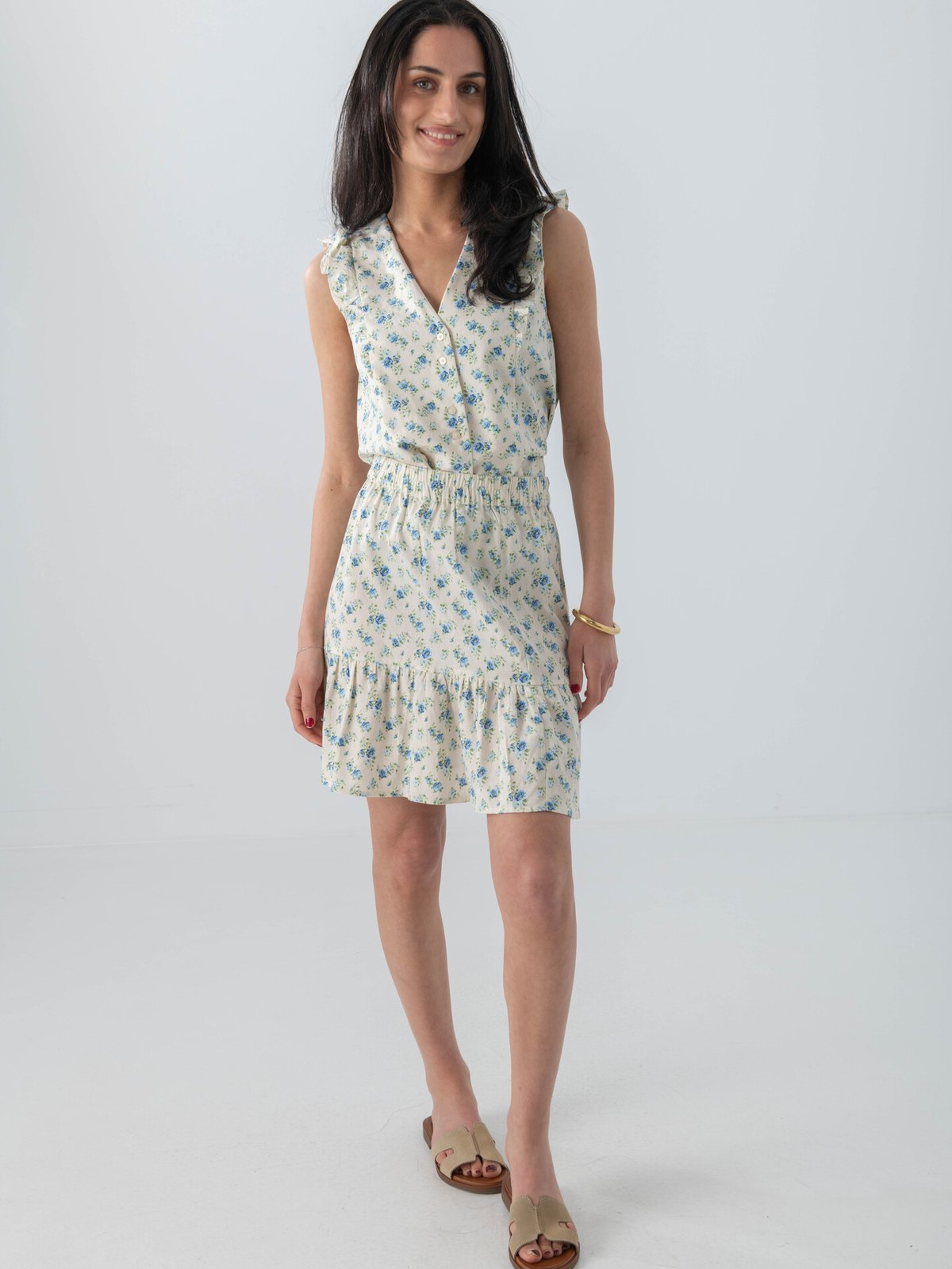MSCH Copenhagen Solfried High Waist Skirt Marina Flower