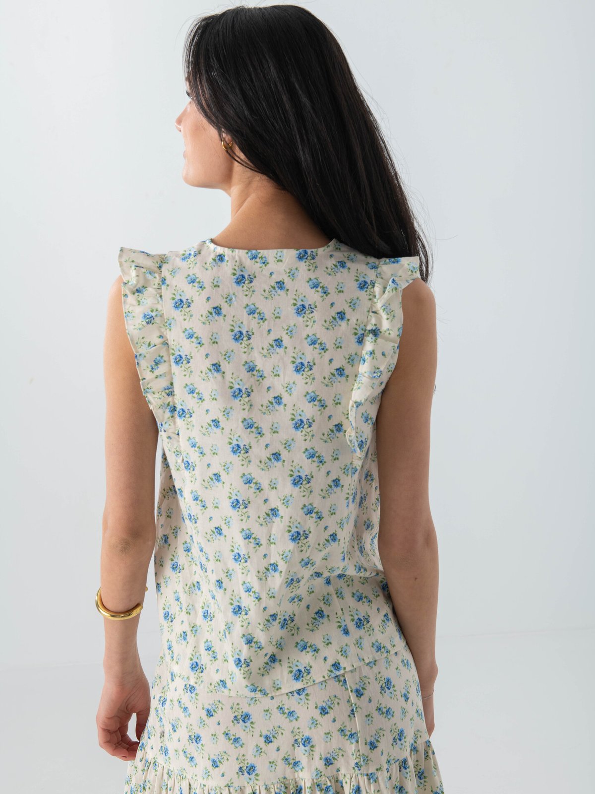MSCH Copenhagen Solfried Short Sleeve Top Marina Flower