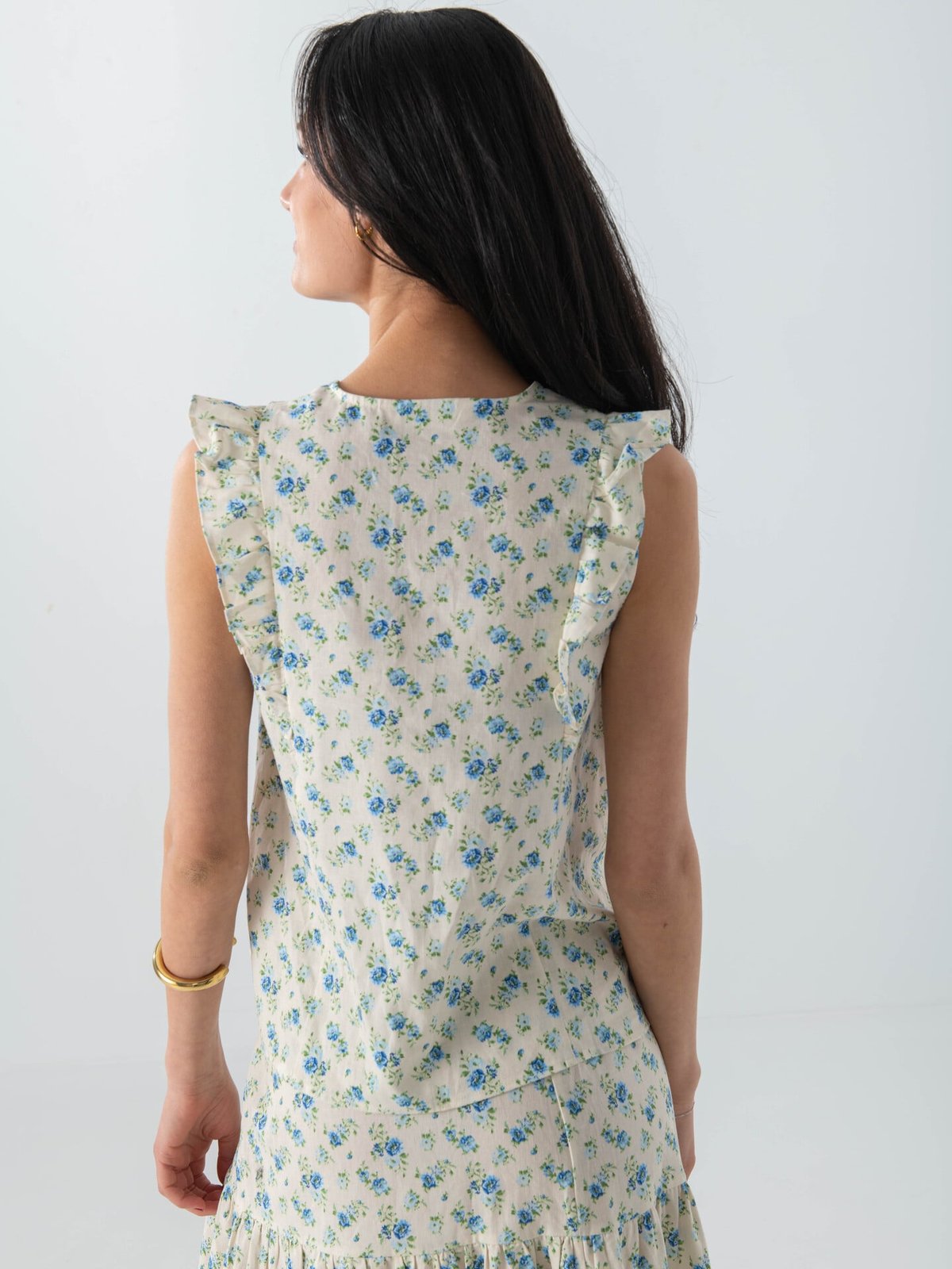 MSCH Copenhagen Solfried Short Sleeve Top Marina Flower