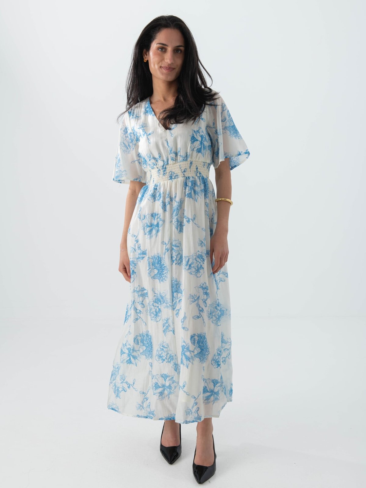 MSCH Copenhagen Evangelia 2/4 Dress M Blue Flower