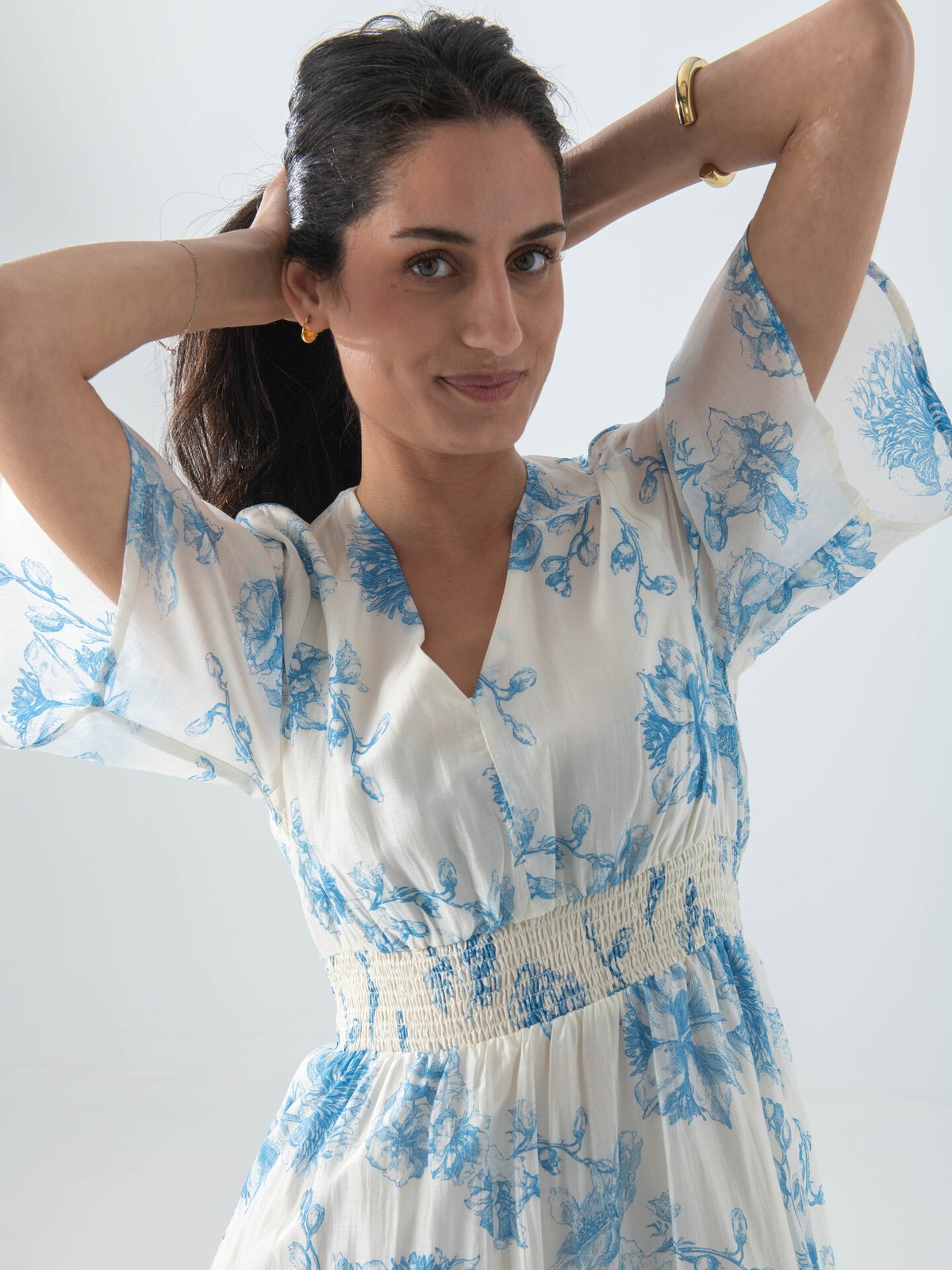 MSCH Copenhagen Evangelia 2/4 Dress M Blue Flower