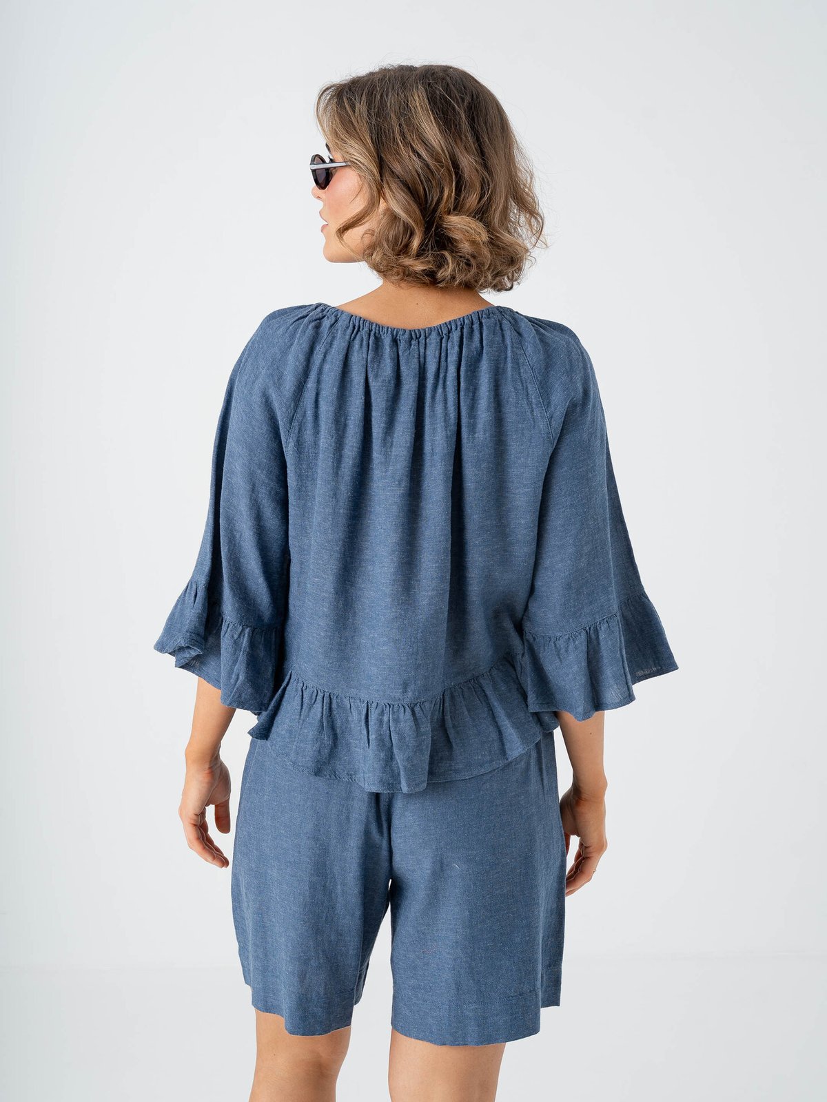 MSCH Copenhagen Viana Ginia 2/4 Top V Indigo Melange