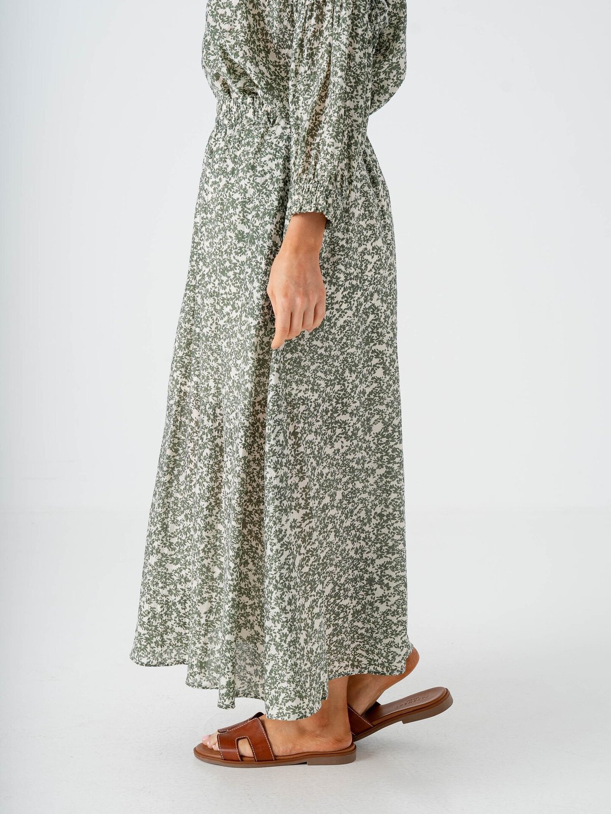MSCH Copenhagen Seraphina High Waist Long Skirt Egret Flower