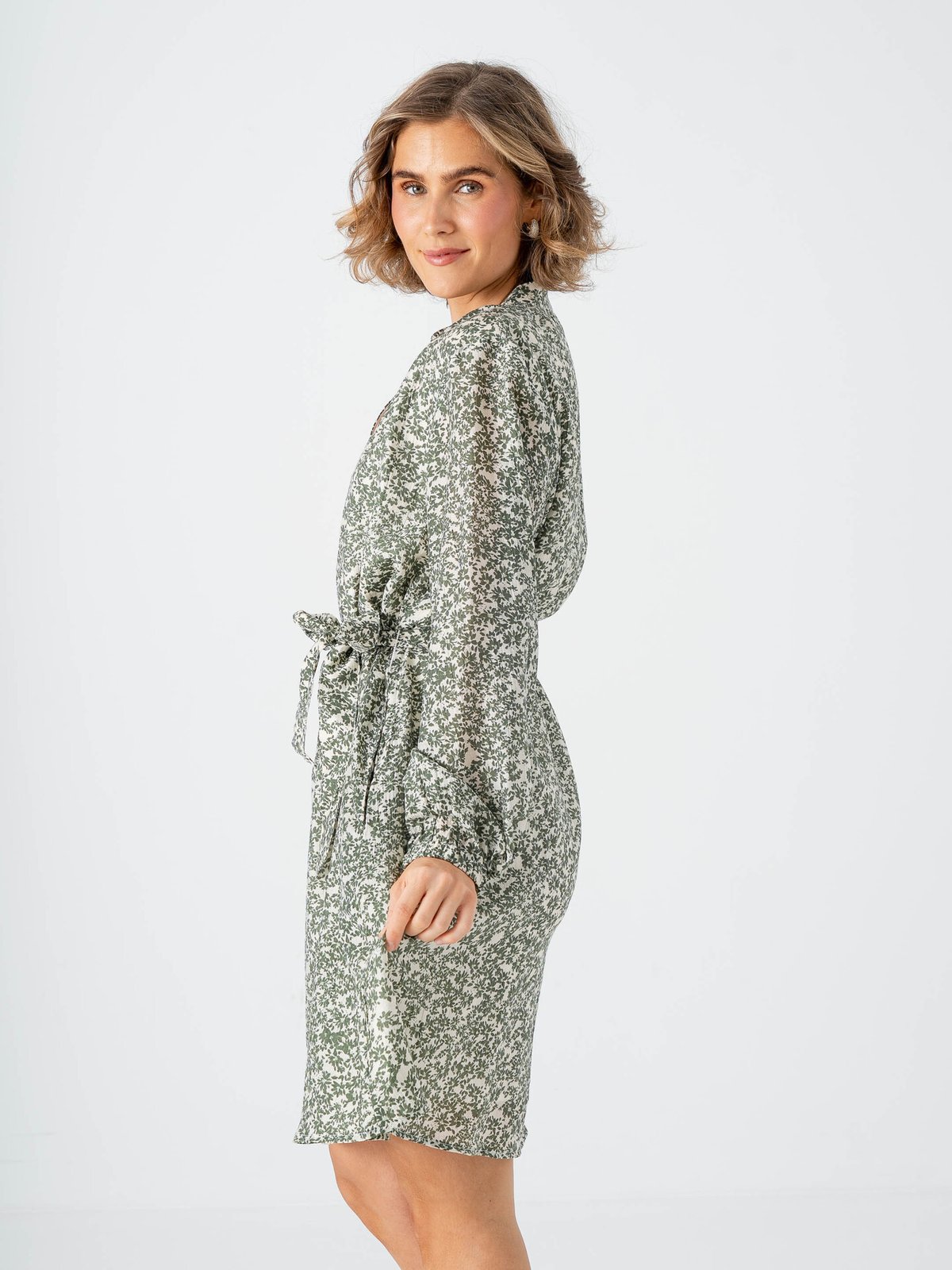 MSCH Copenhagen Seraphina V-Neck Dress Egret Flower