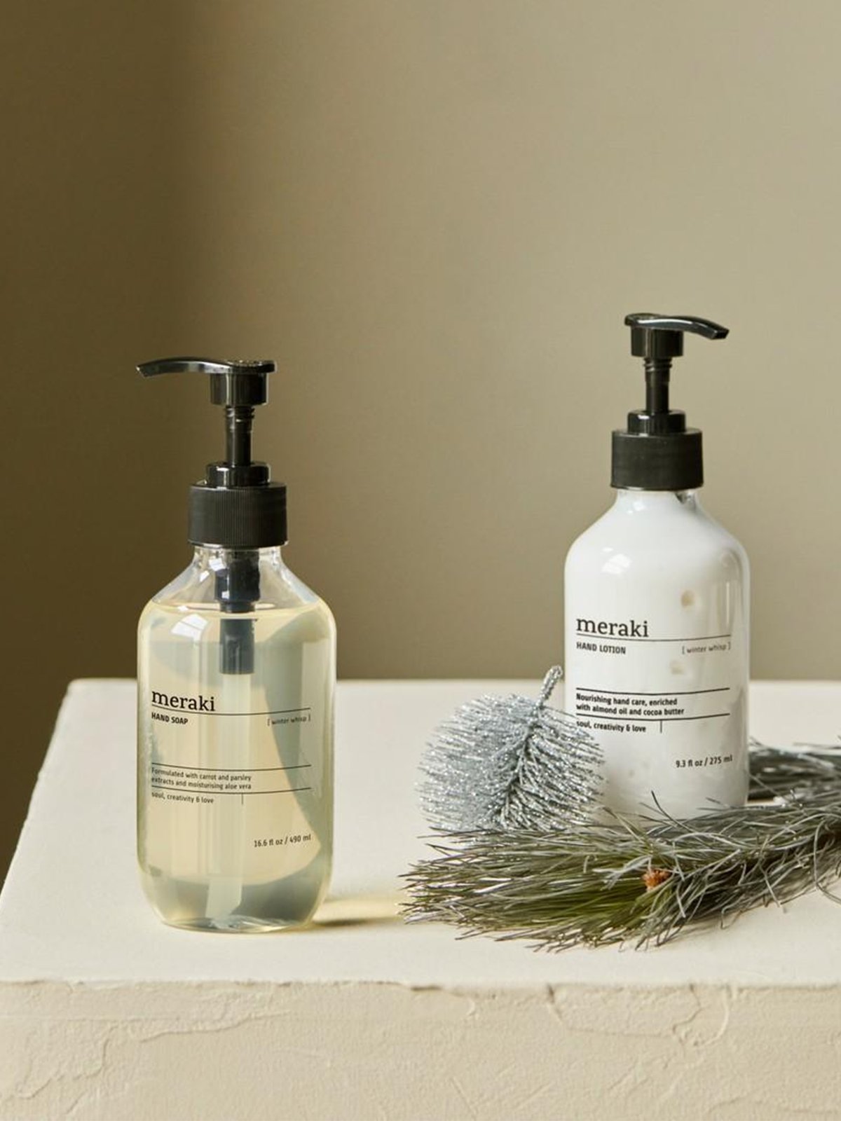 Meraki Winter Whisper Såpe & Lotion Gaveeske Hvit