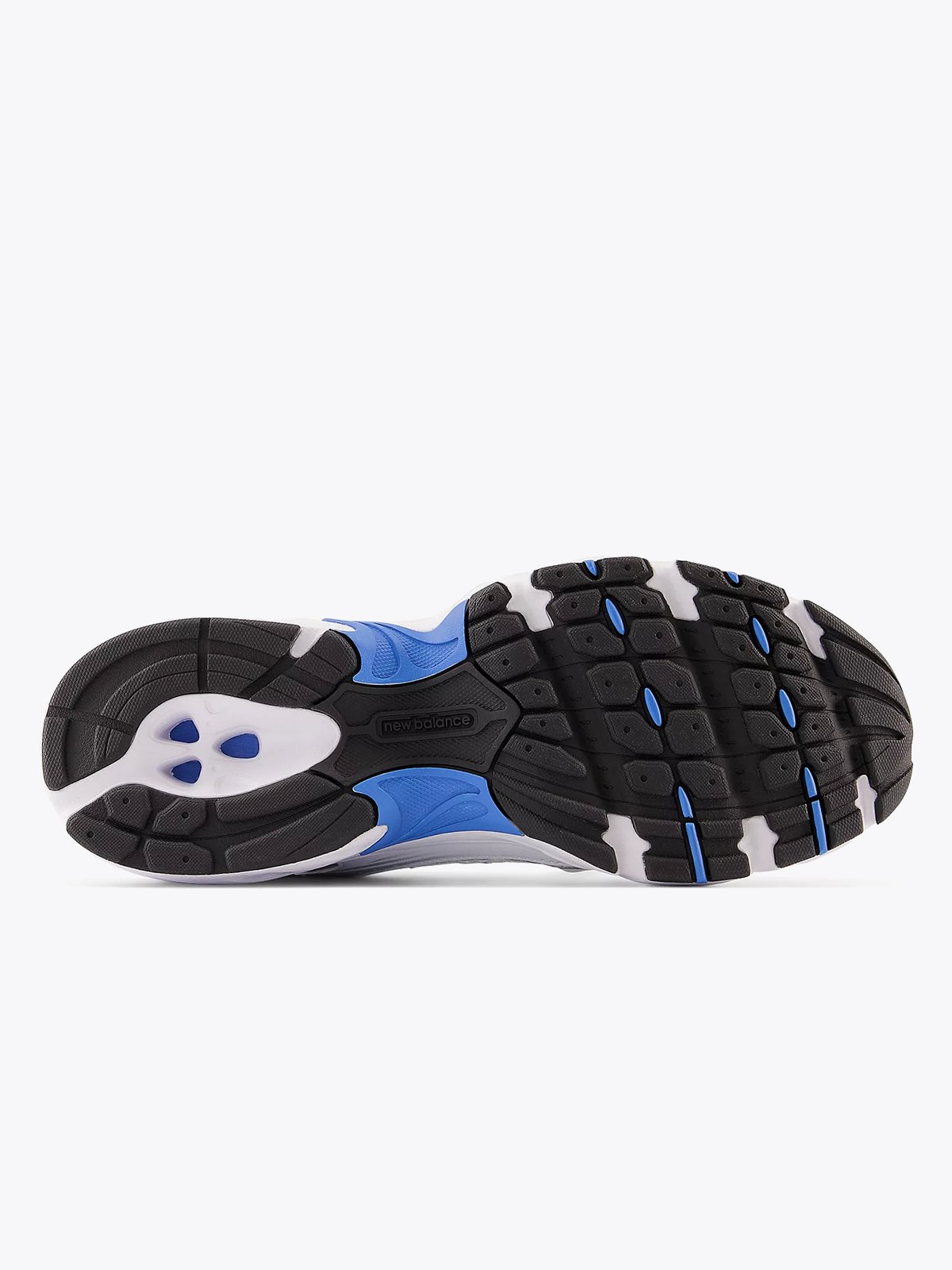 New Balance MR 530 White with silver metallic and sky blue