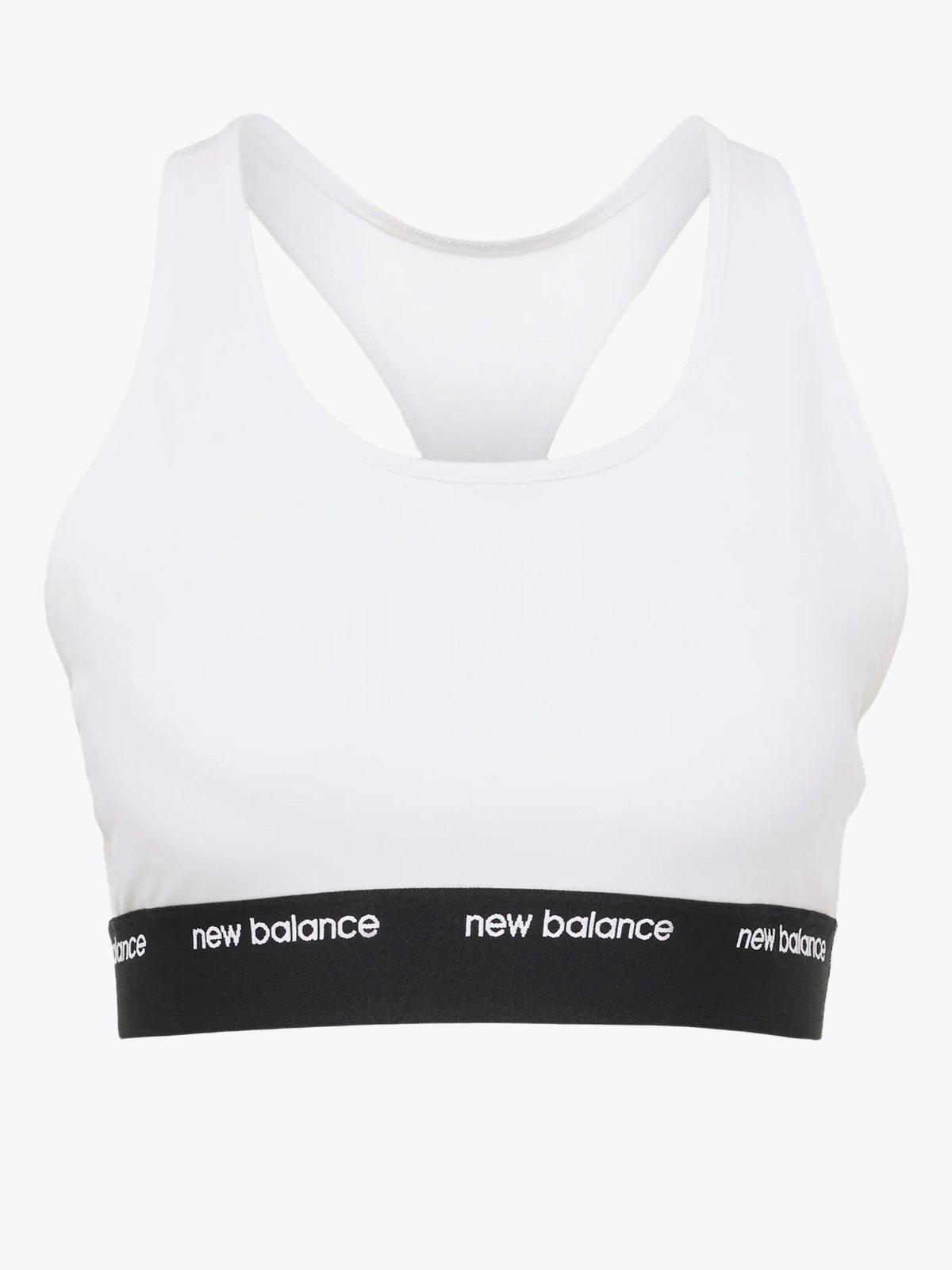 New Balance Sleek Medium support Bra White
