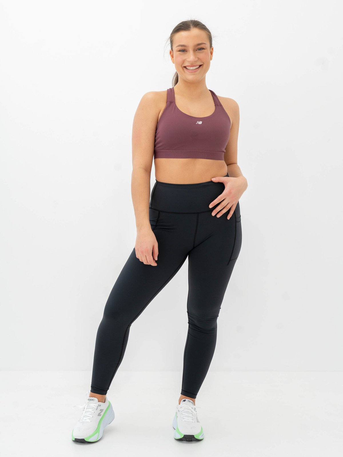 New Balance Essential Train Bra Faded Plum