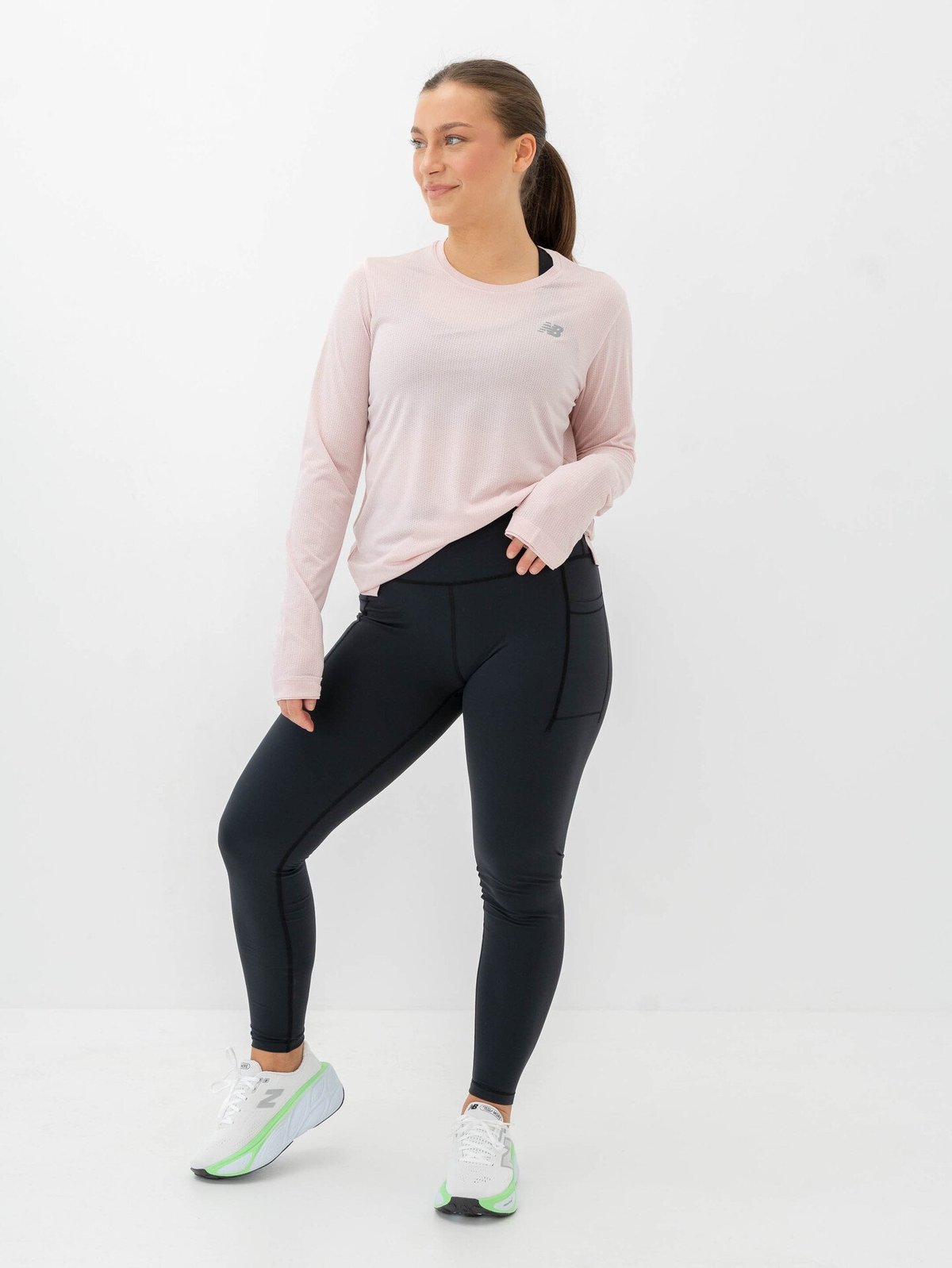 New Balance Sleek Pocket High Rise Legging 27" Black