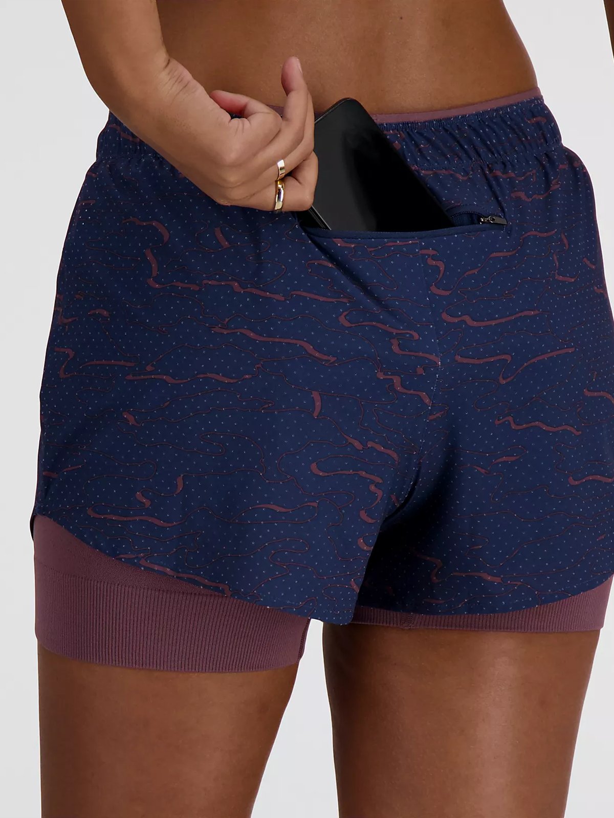 New Balance RC 2 in 1 short Navy multi