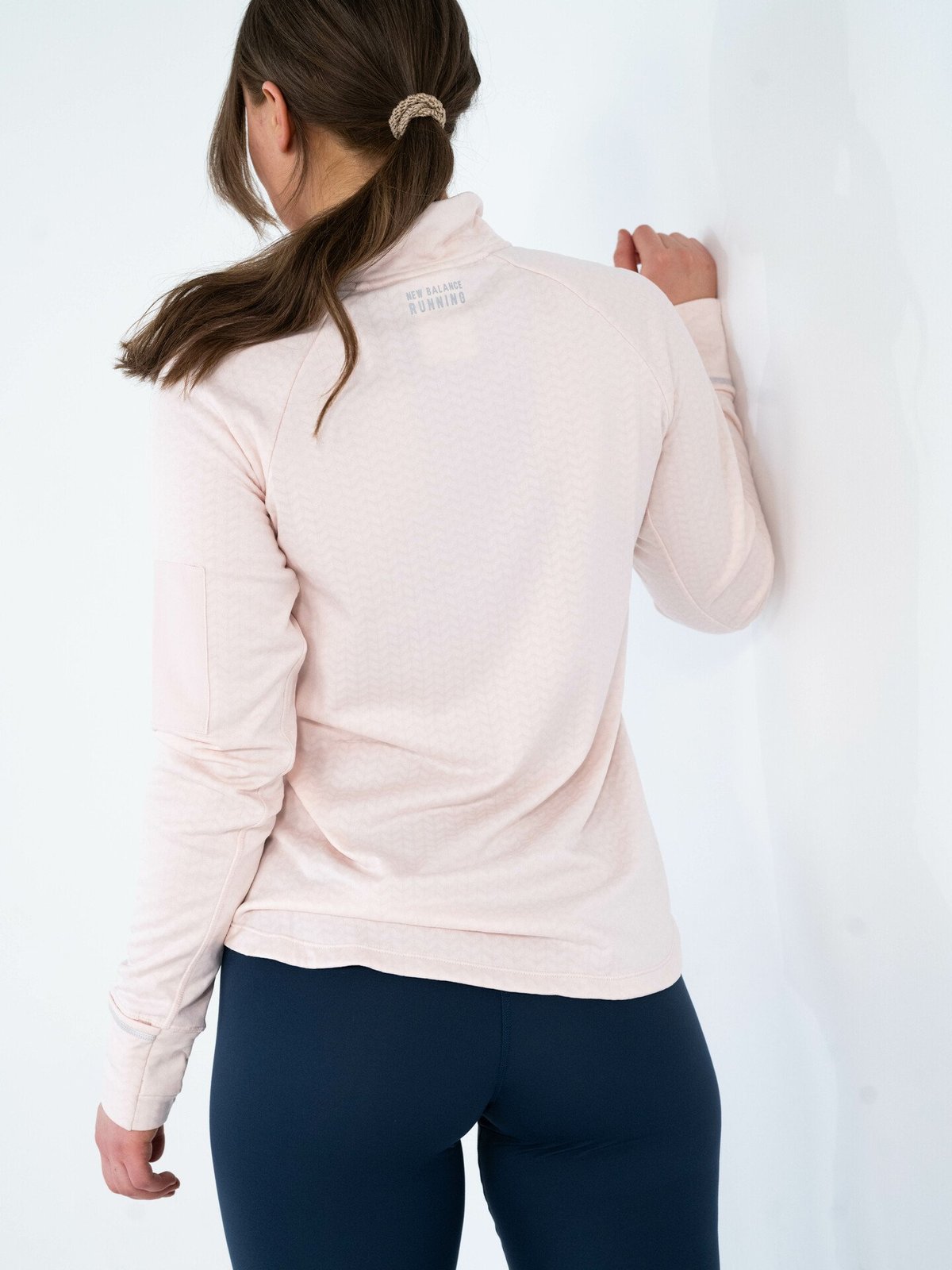 New Balance Heat Grid Half Zip Quartz Pink Heather