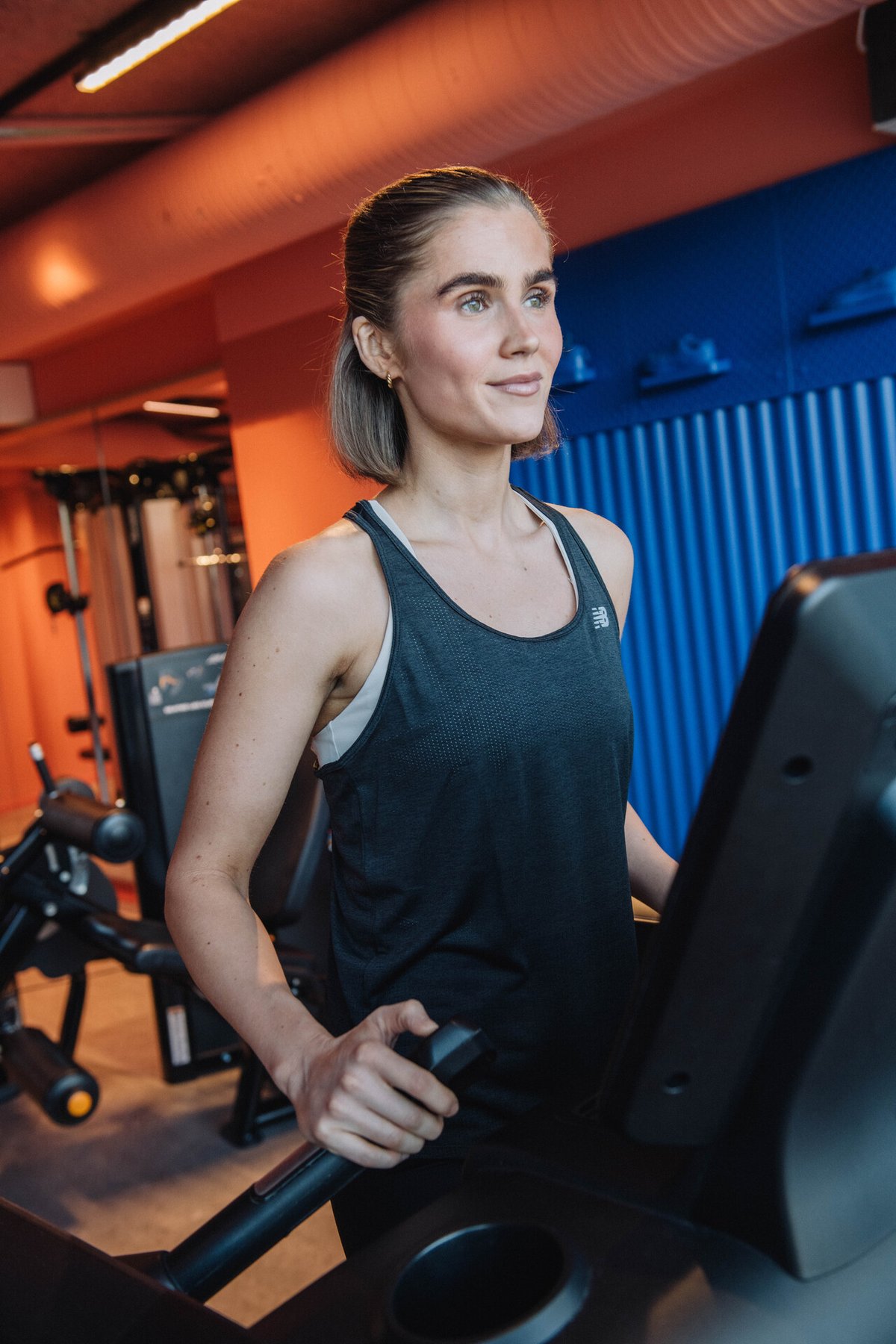 New Balance Athletics Tank Caviar Heather med Slate Grey