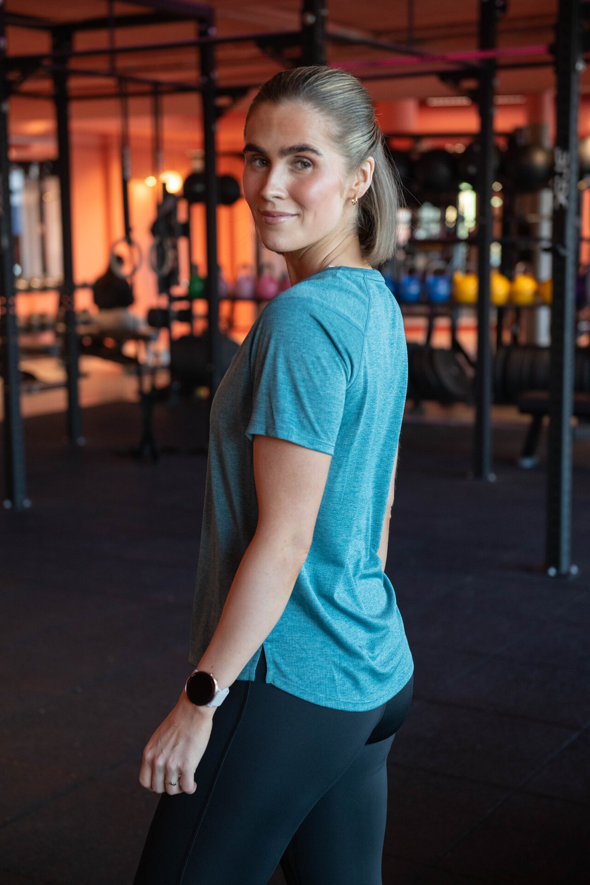 New Balance Athletics T-shirt Big Teal Heather