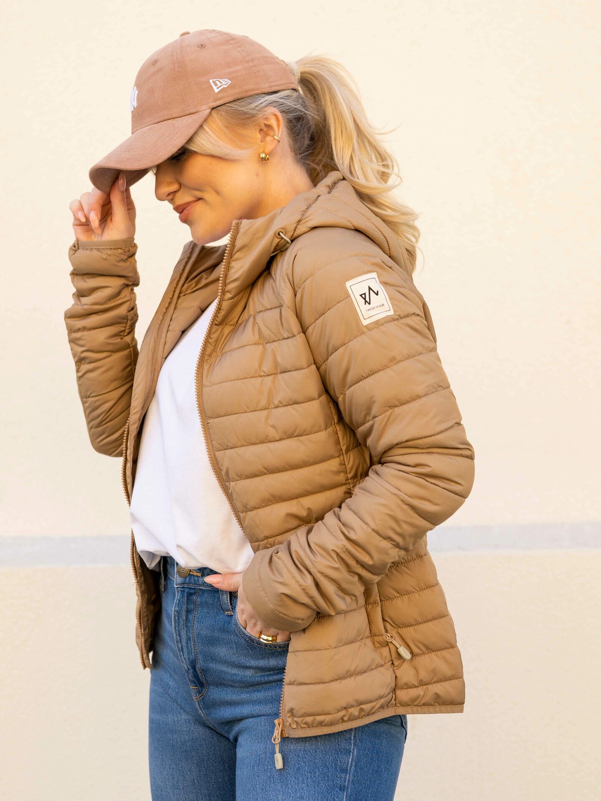 New Era Womens Cord Logo 9Forty Cream