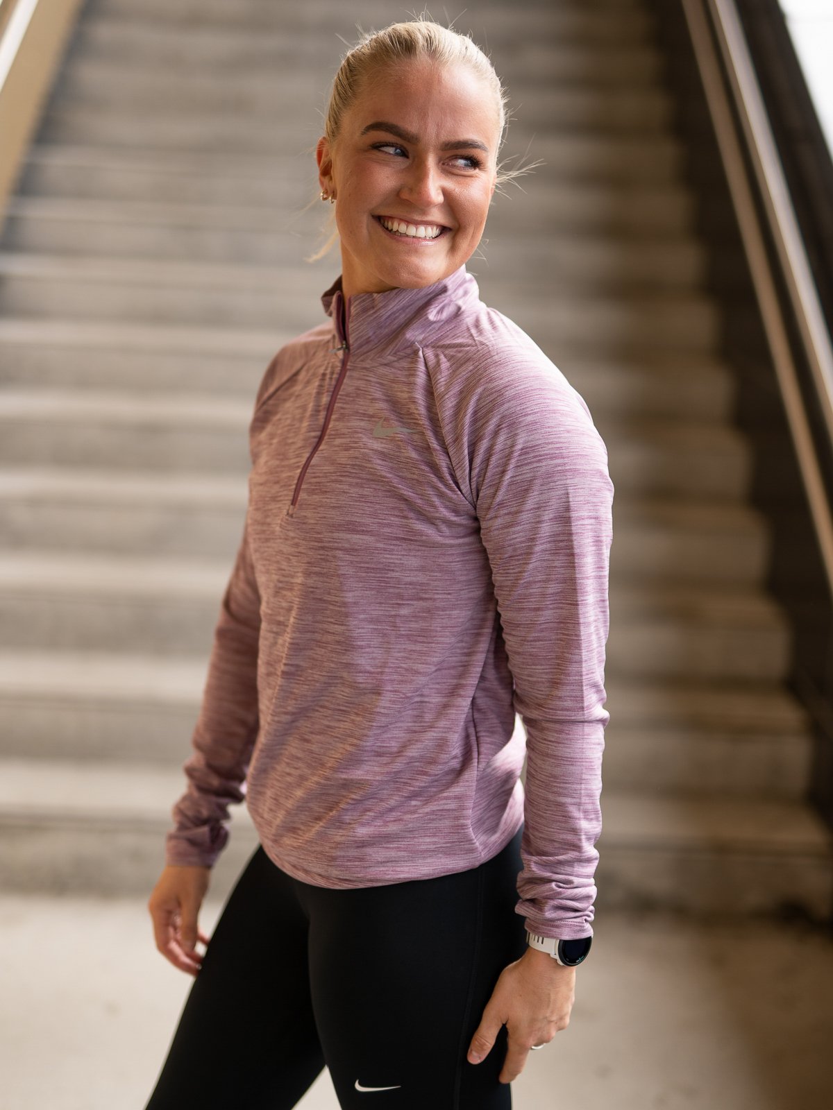 Nike Pacer Halfzip Light Bordeaux/Htr/Reflective Silver