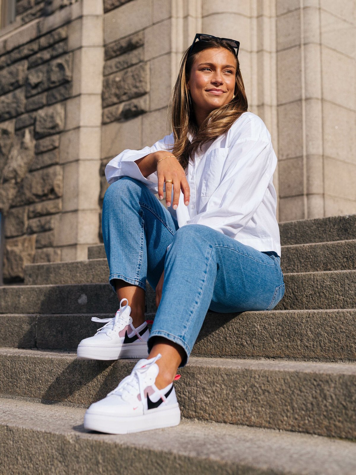 Nike Court Vision Alta White / Sea Coral-Black