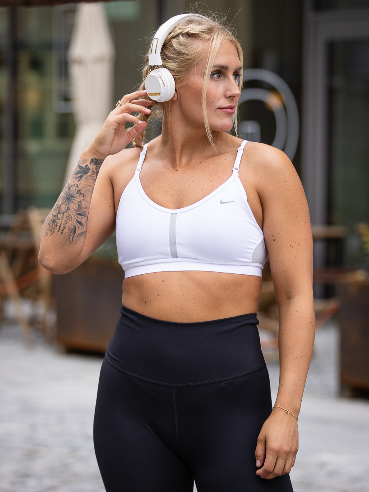 Nike Padded Indy Bra Hvit/Grey Fog/Particle Grey