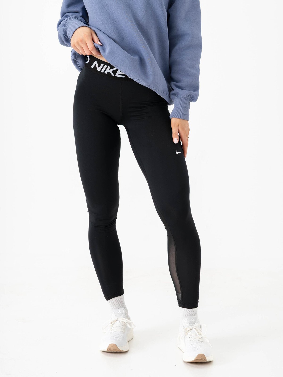 Nike Pro Mid Rise tights Black / White