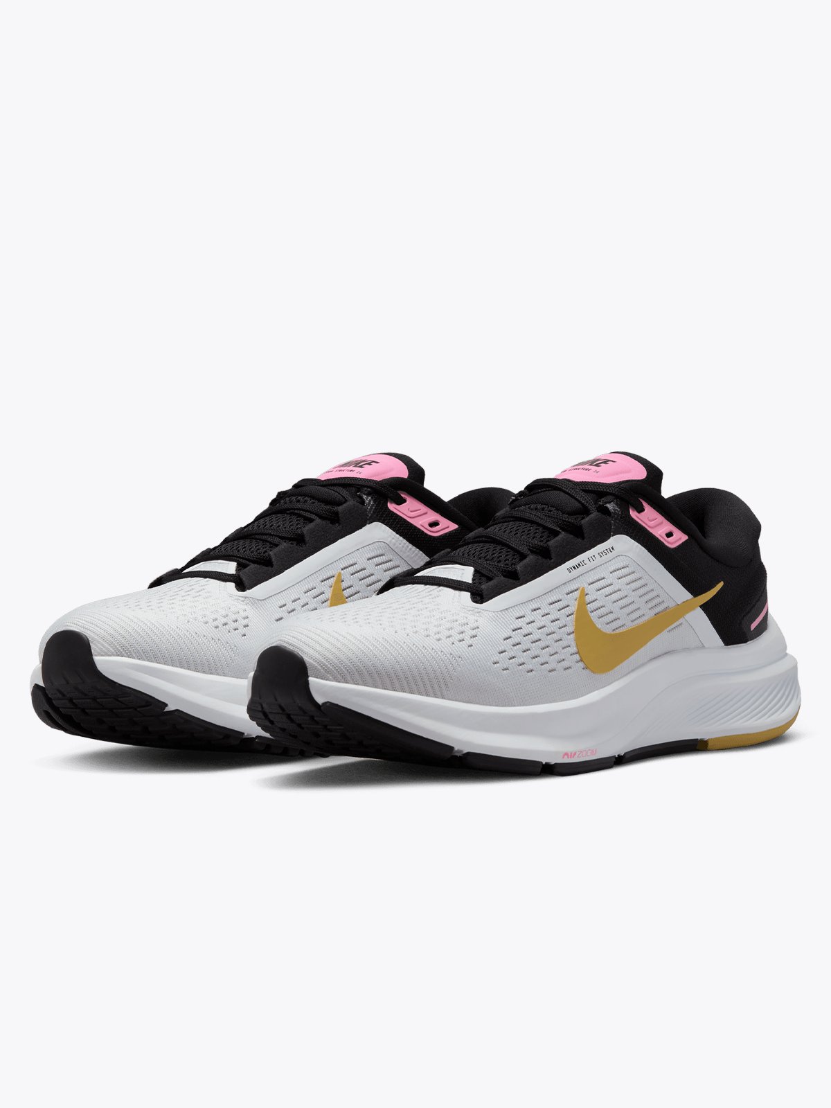 Nike Air Zoom Structure 24 White/Wheat Gold-Black-Pink Spell