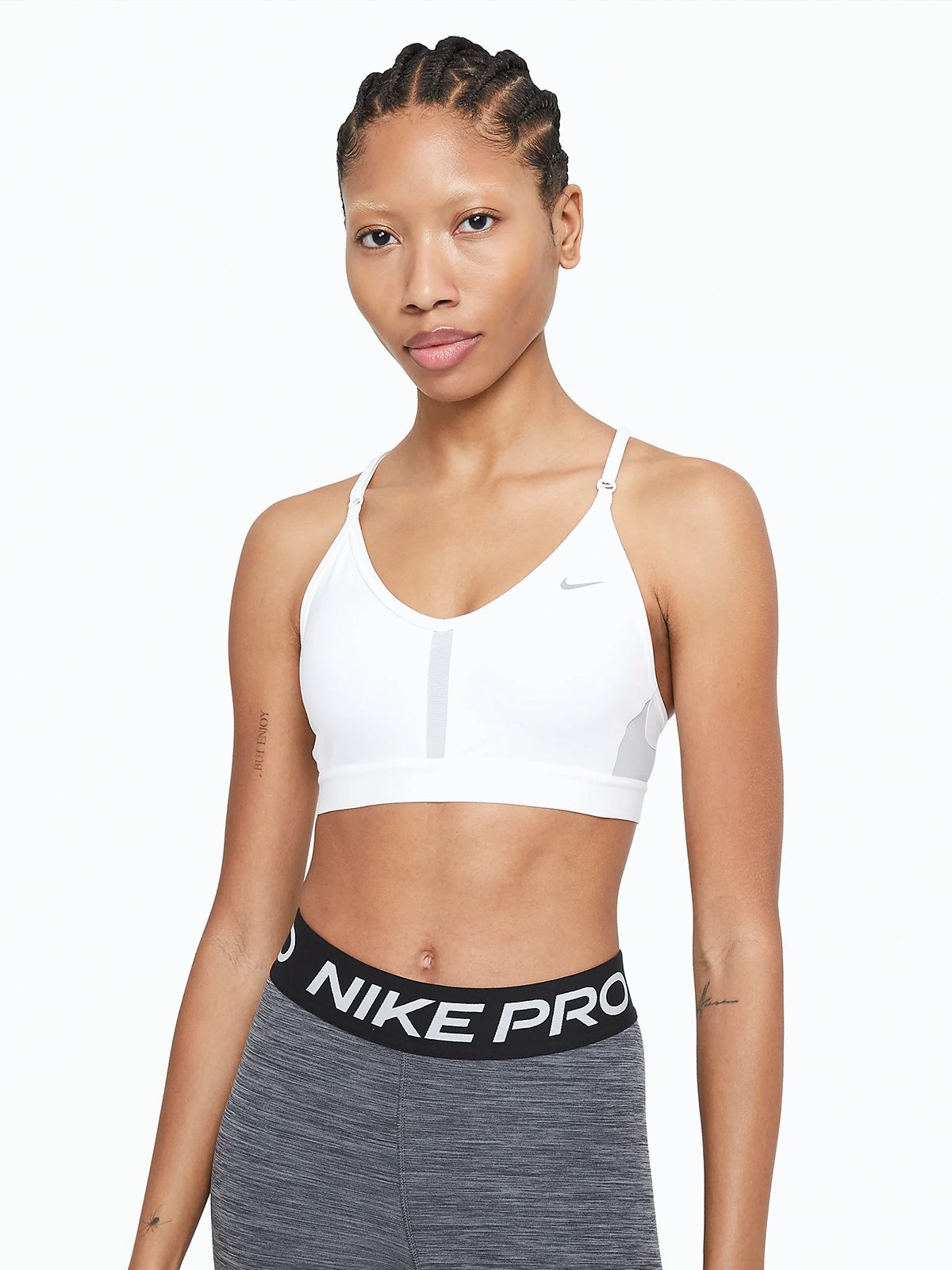 Nike Padded Indy Bra Hvit/Grey Fog/Particle Grey