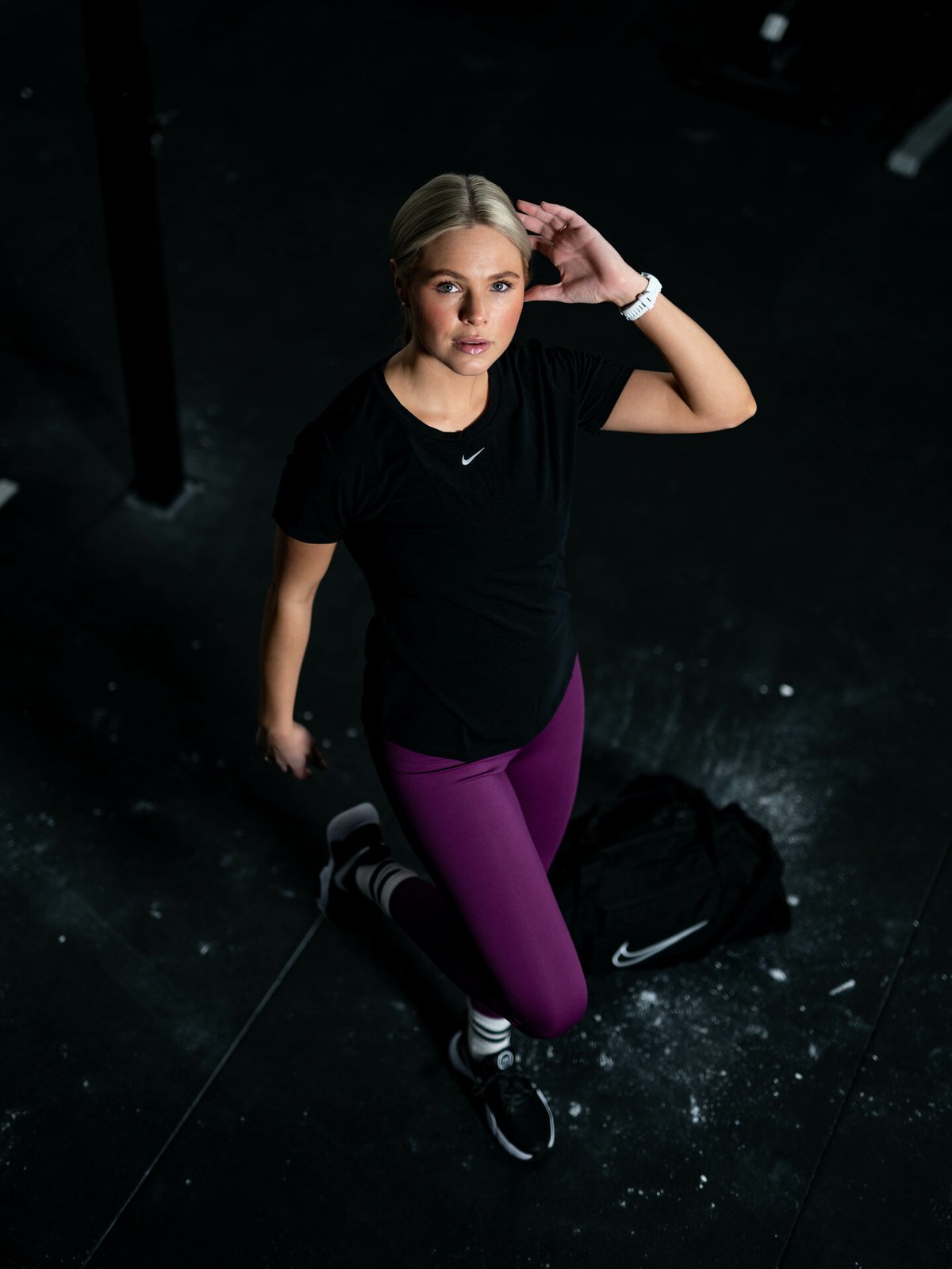 Nike One Luxe Short Sleeve Standard Top Black / Reflective Silver